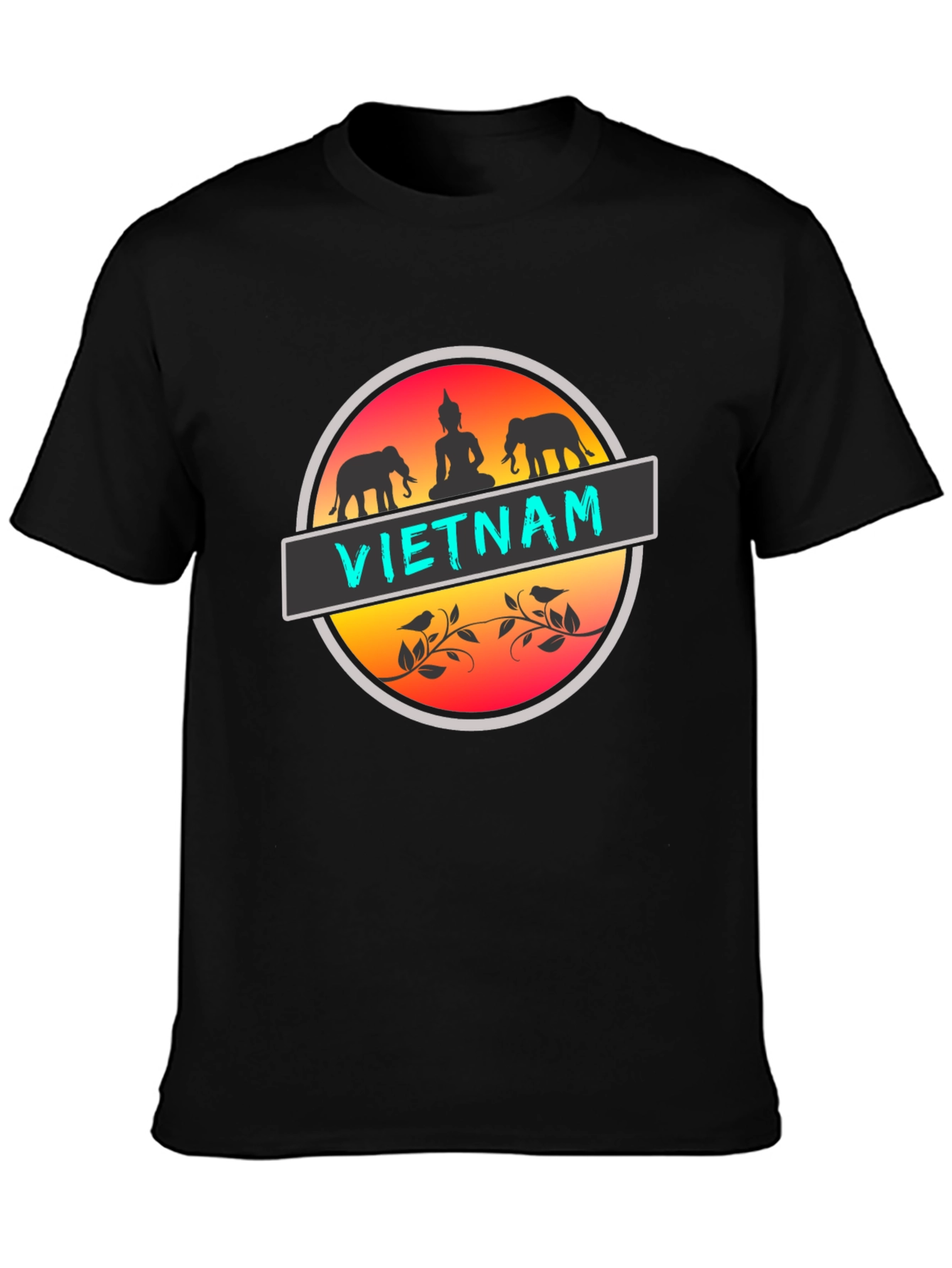 Vietnam Graphic T-Shirt: Buddha & Elephants