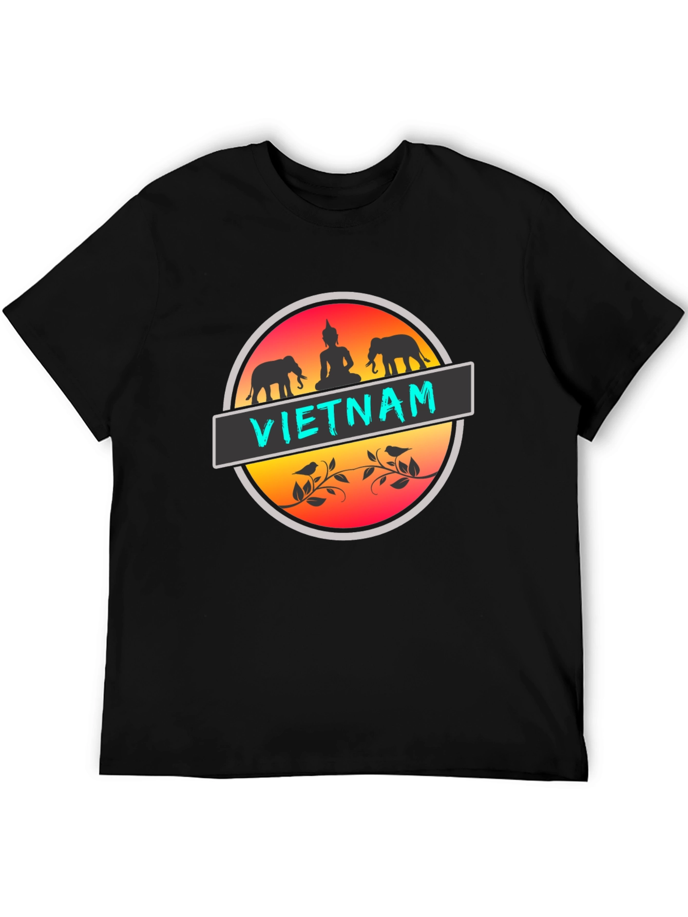 Vietnam Graphic T-Shirt: Buddha & Elephants