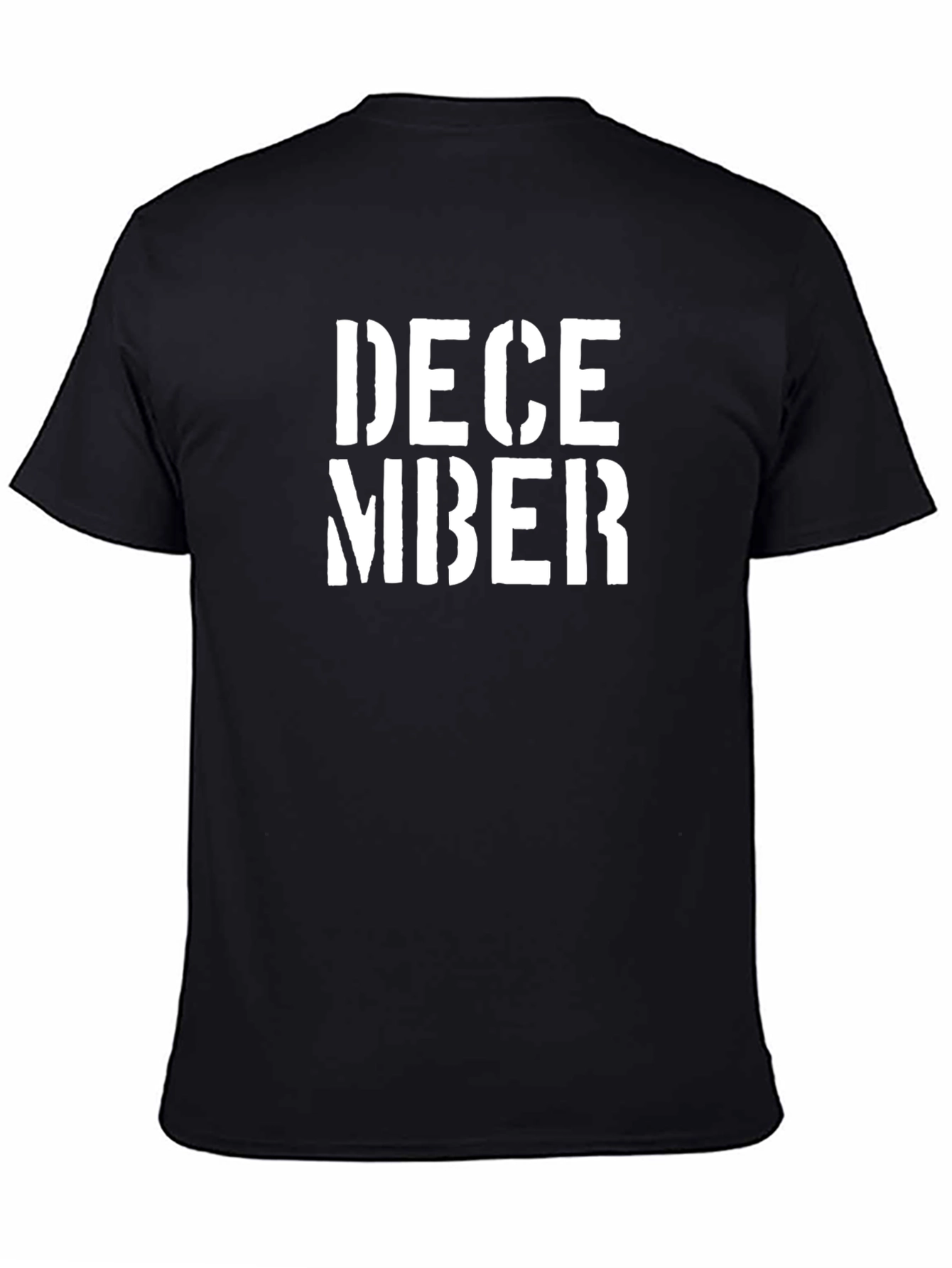 December Black Graphic T-Shirt