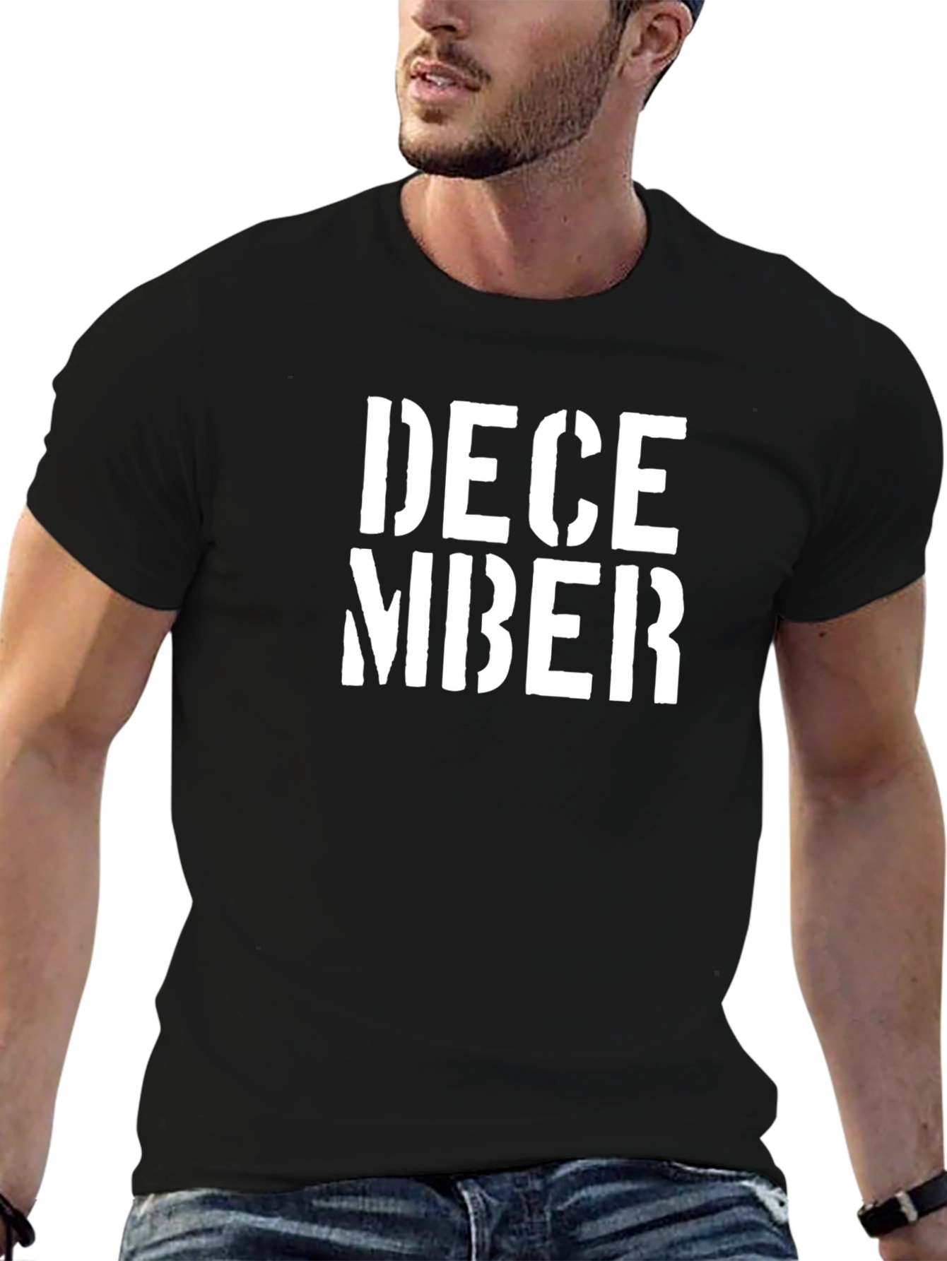 December Black Graphic T-Shirt