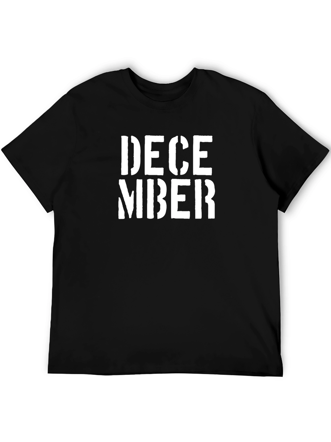 December Black Graphic T-Shirt