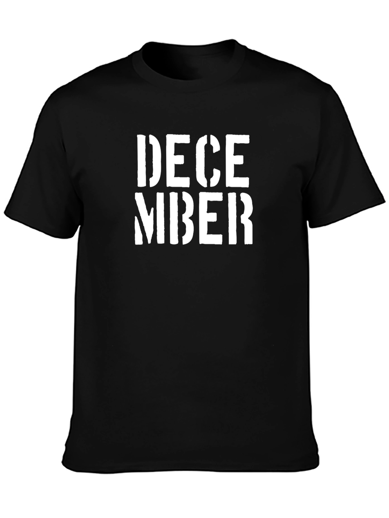 December Black Graphic T-Shirt