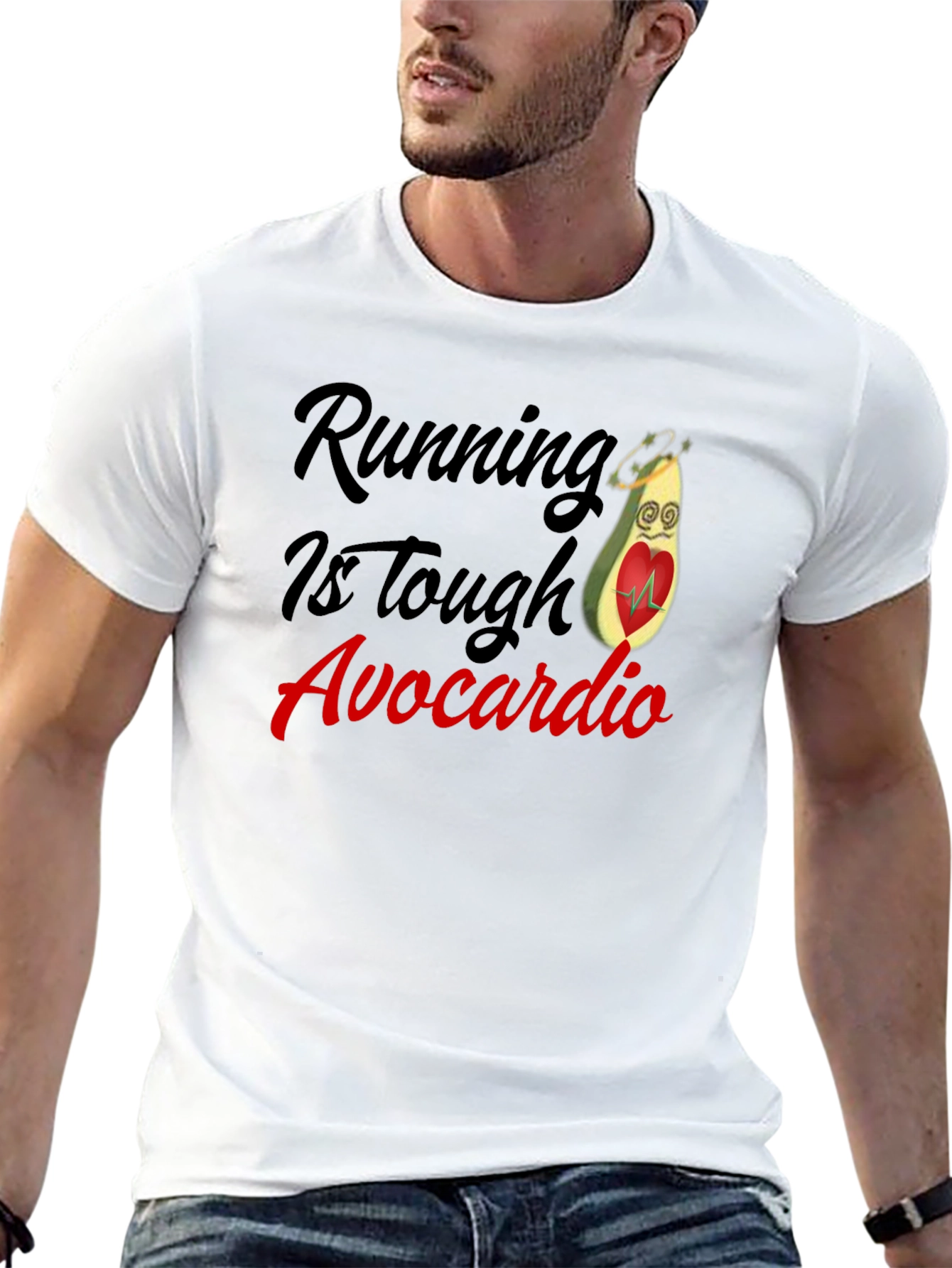 Running Is Tough Avocardio T-Shirt