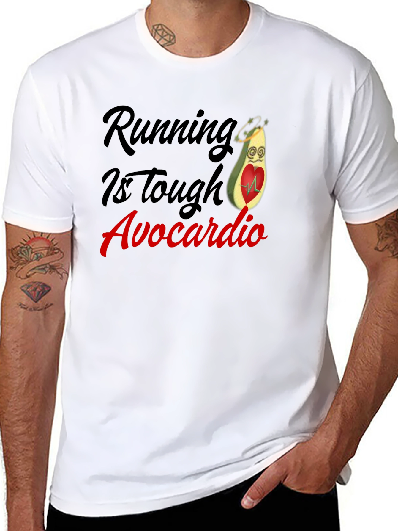 Running Is Tough Avocardio T-Shirt