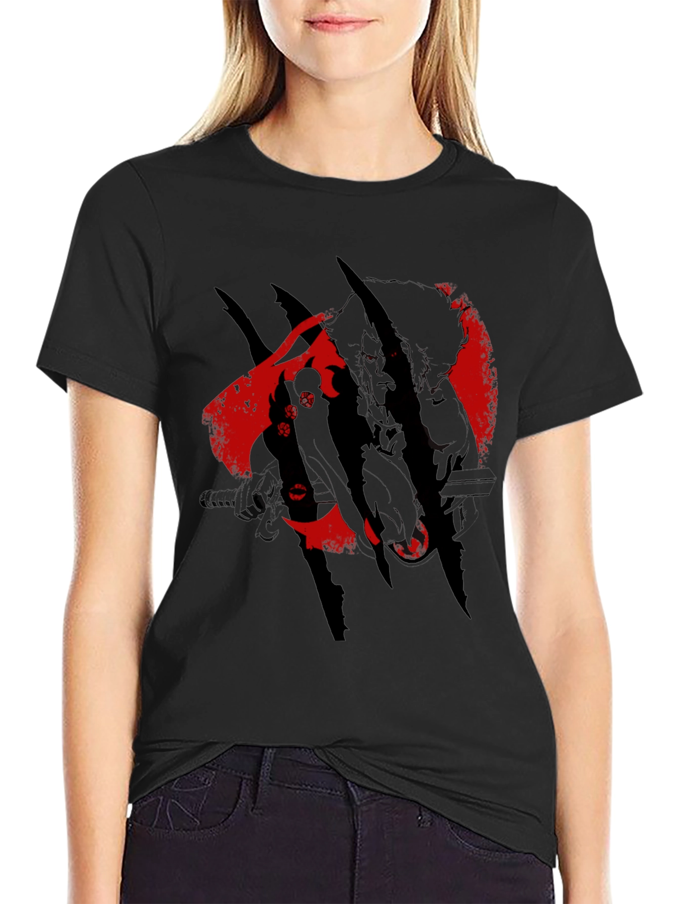 Black Graphic Tee - Vampire Hunter Design