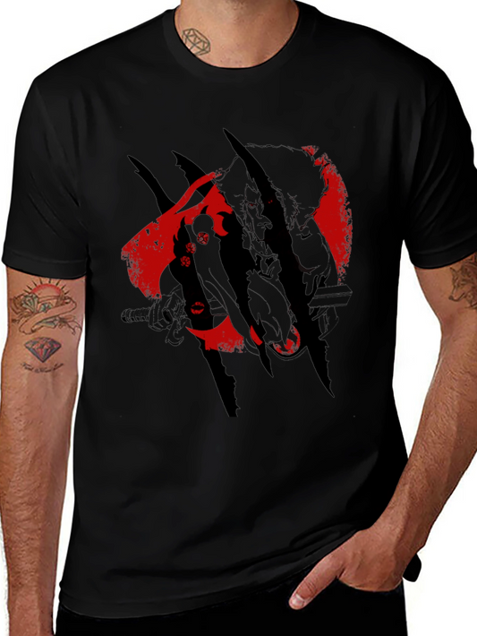 Black Graphic Tee - Vampire Hunter Design