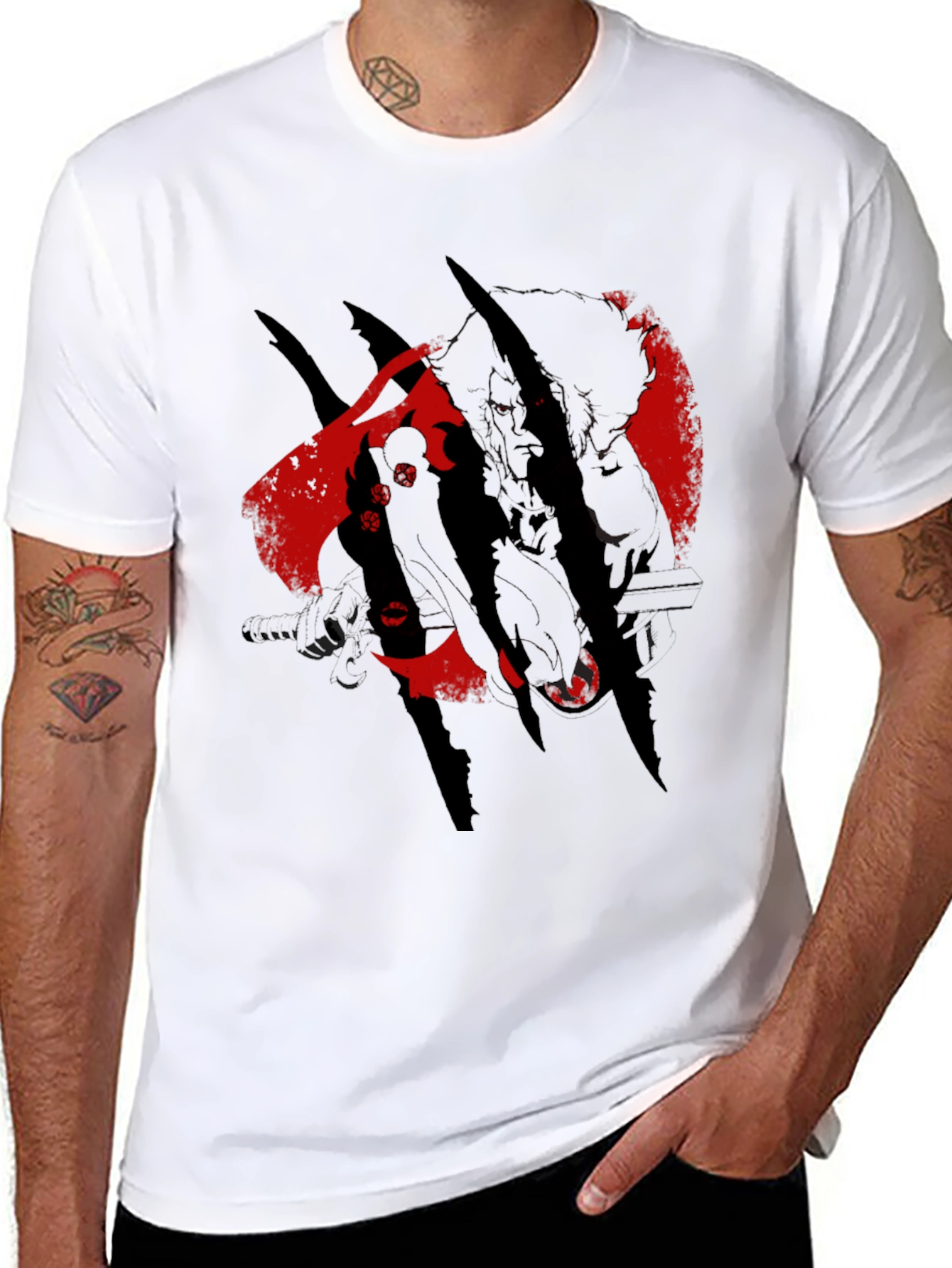 Black Graphic Tee - Vampire Hunter Design