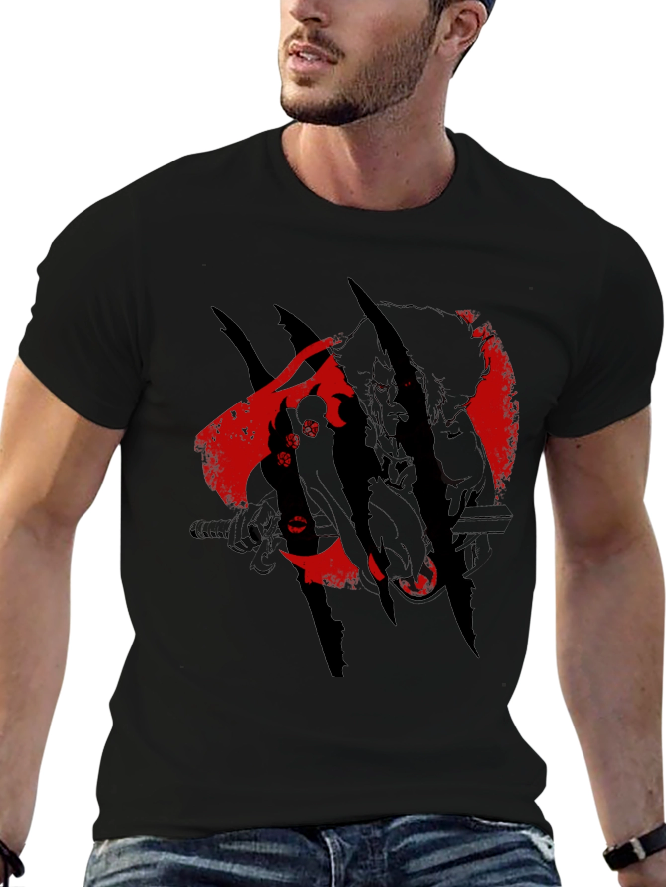 Black Graphic Tee - Vampire Hunter Design