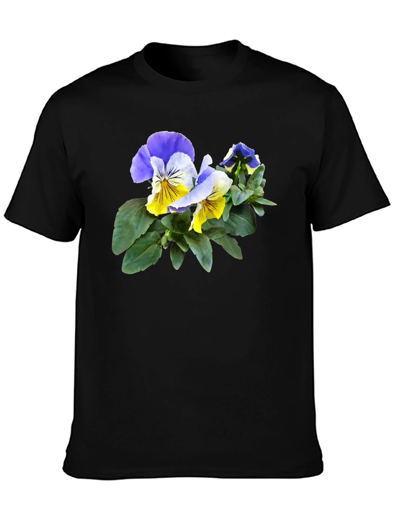 Floral Pansy T-Shirt - Stylish Flower Graphic Tee