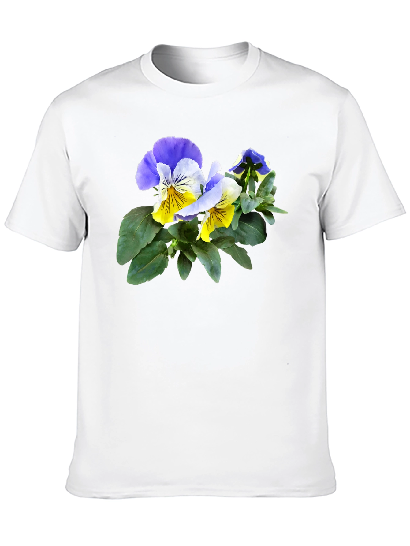 Floral Pansy T-Shirt - Stylish Flower Graphic Tee