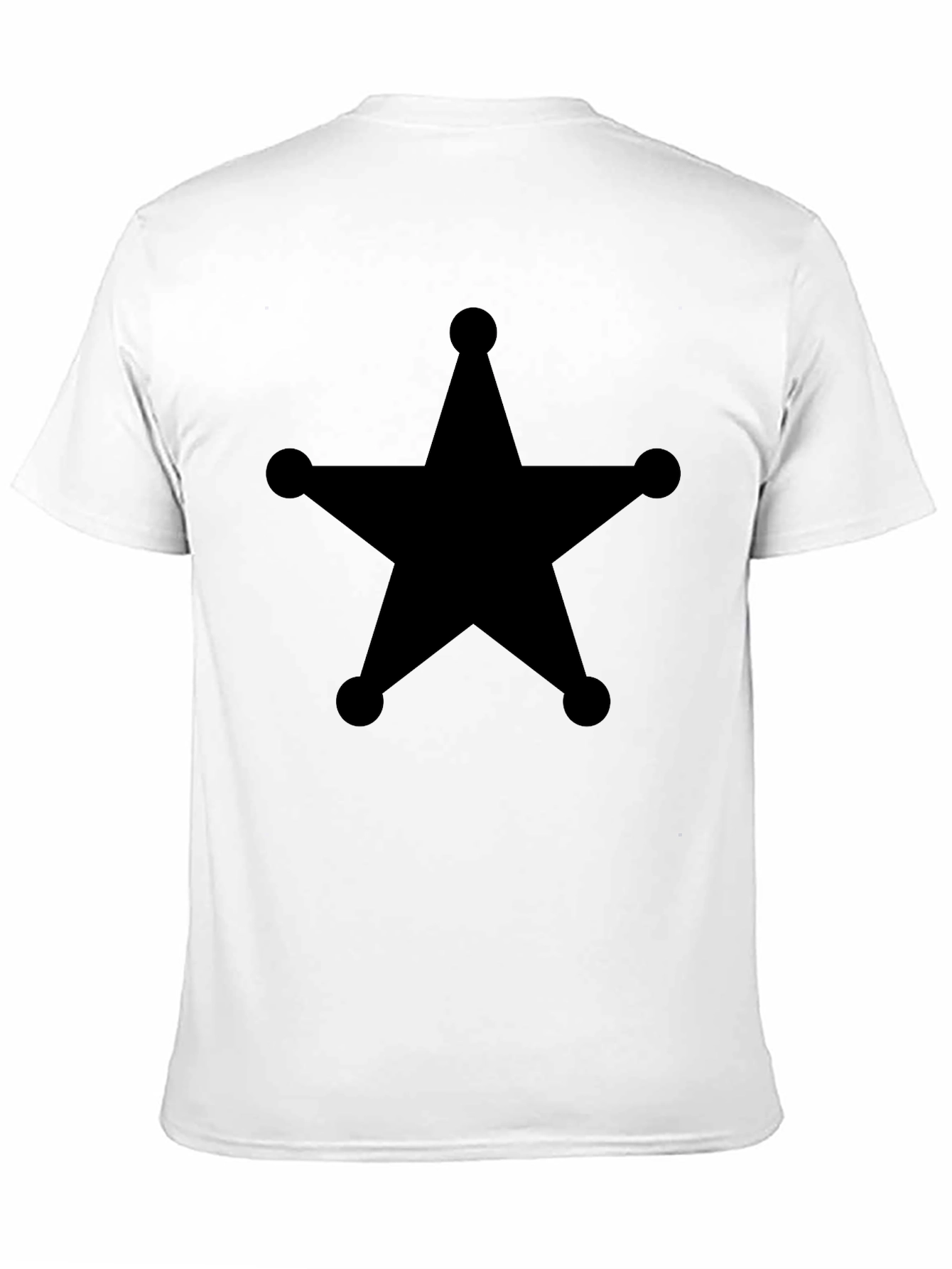 Sheriff Star Graphic Tee - Classic Black Cotton T-Shirt