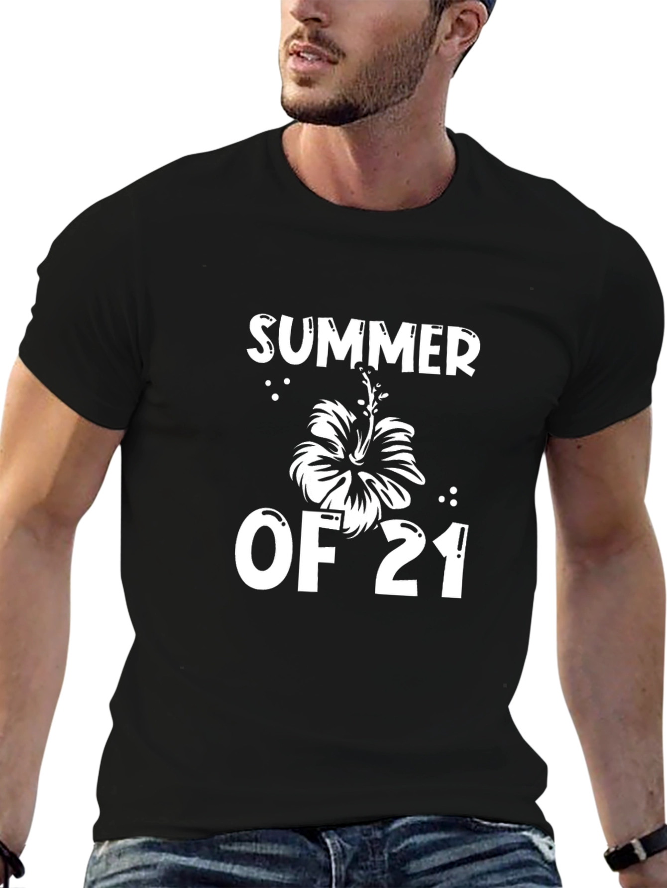 Summer of 21 Black Graphic T-Shirt