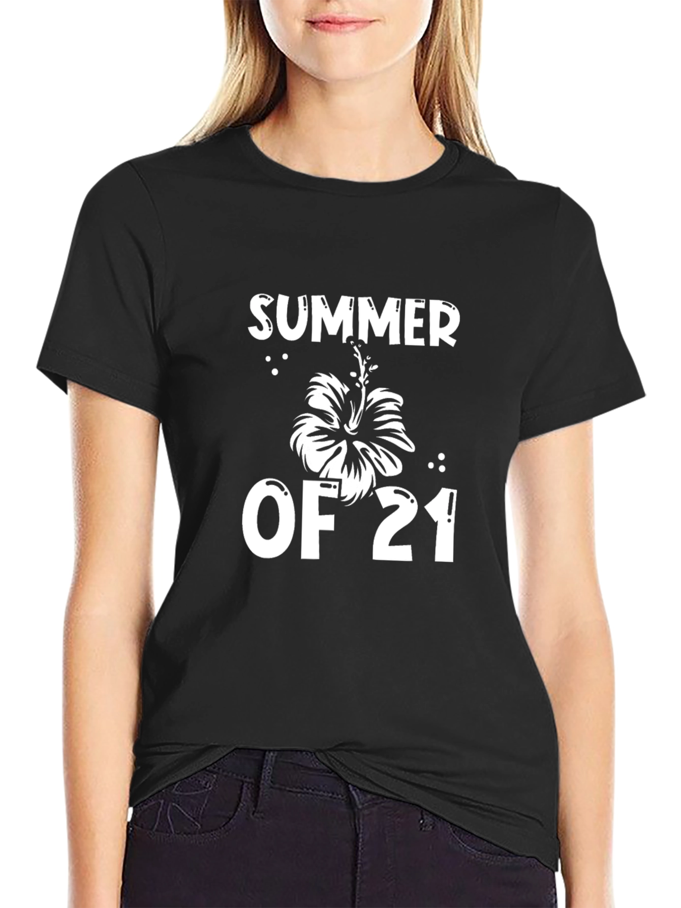 Summer of 21 Black Graphic T-Shirt