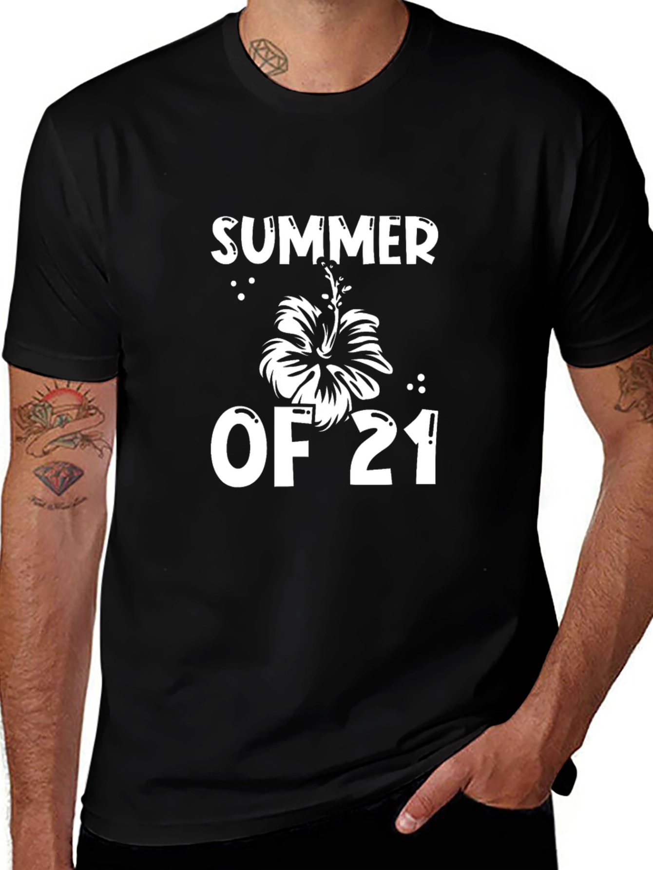 Summer of 21 Black Graphic T-Shirt