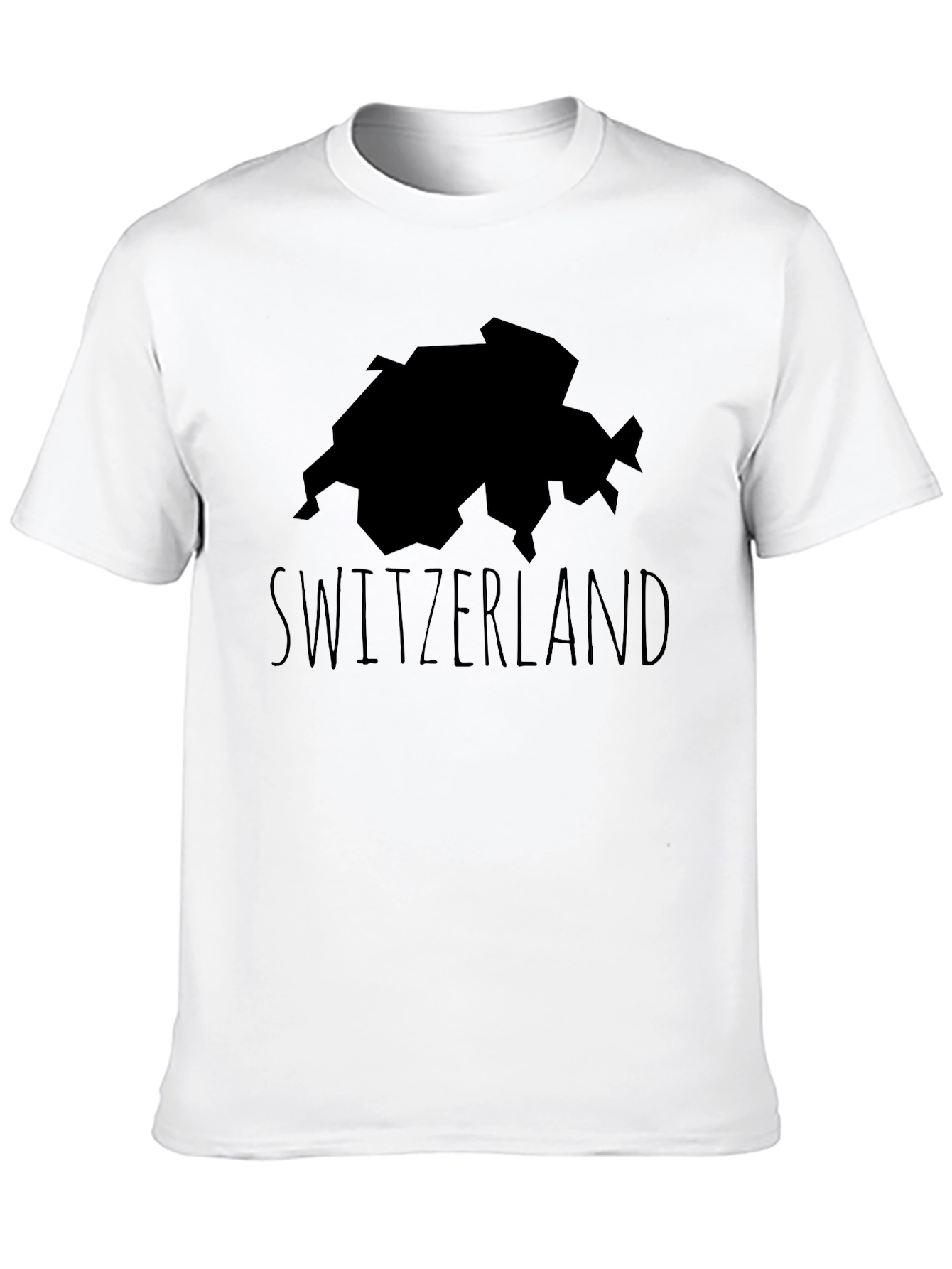 Switzerland Map T-Shirt - Black