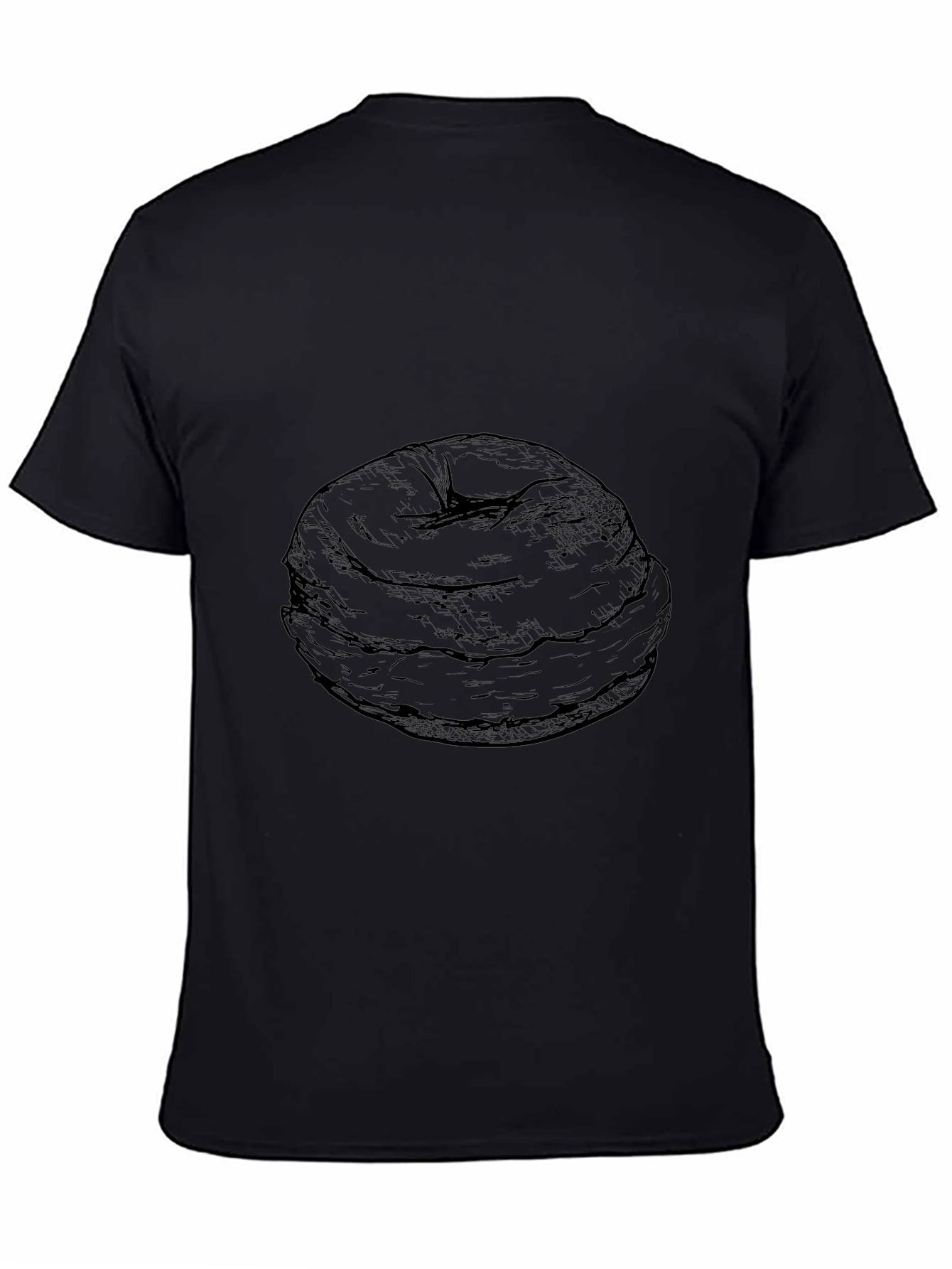 Black Donut Graphic Tee - Casual Comfort