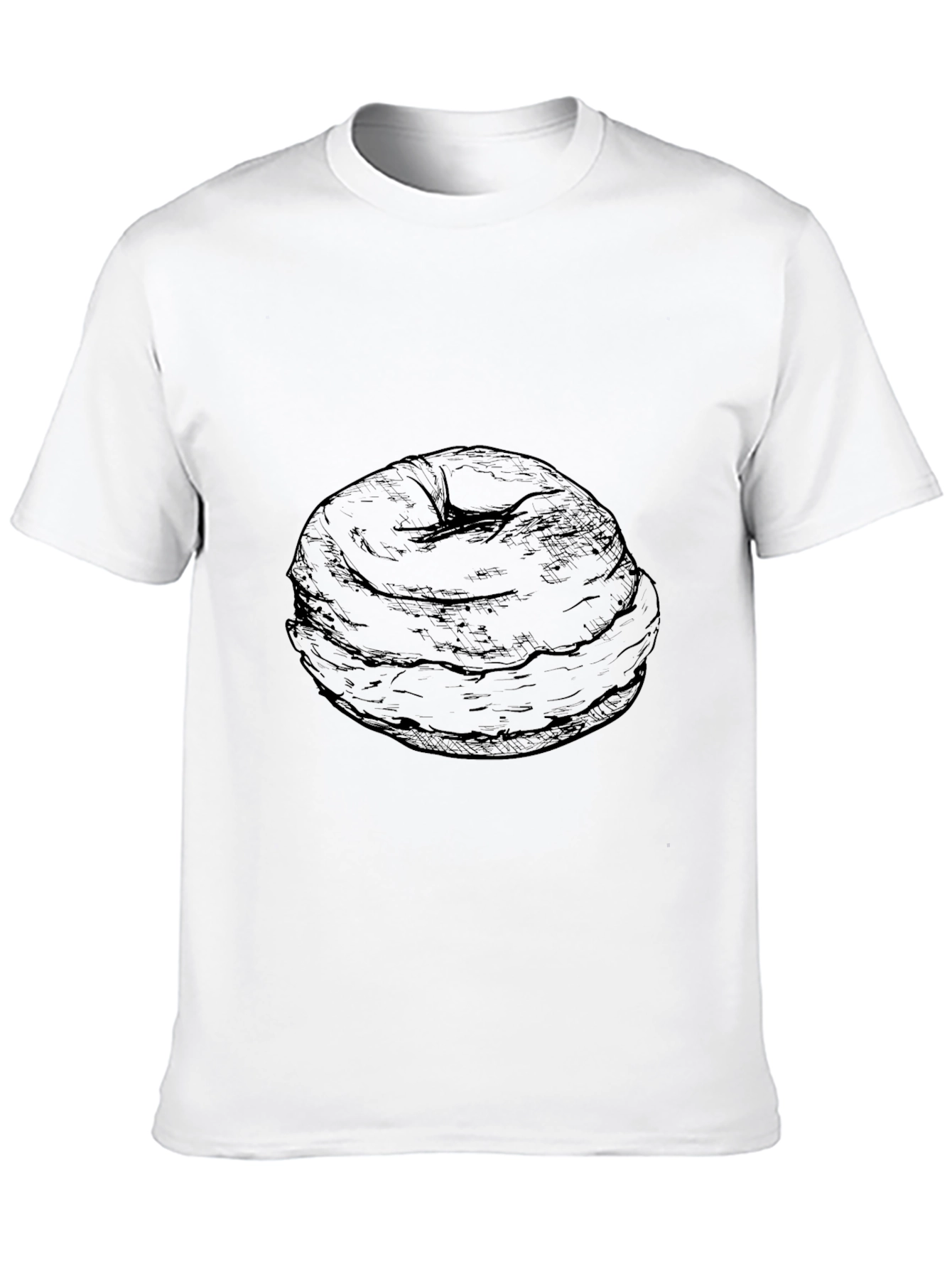 Black Donut Graphic Tee - Casual Comfort