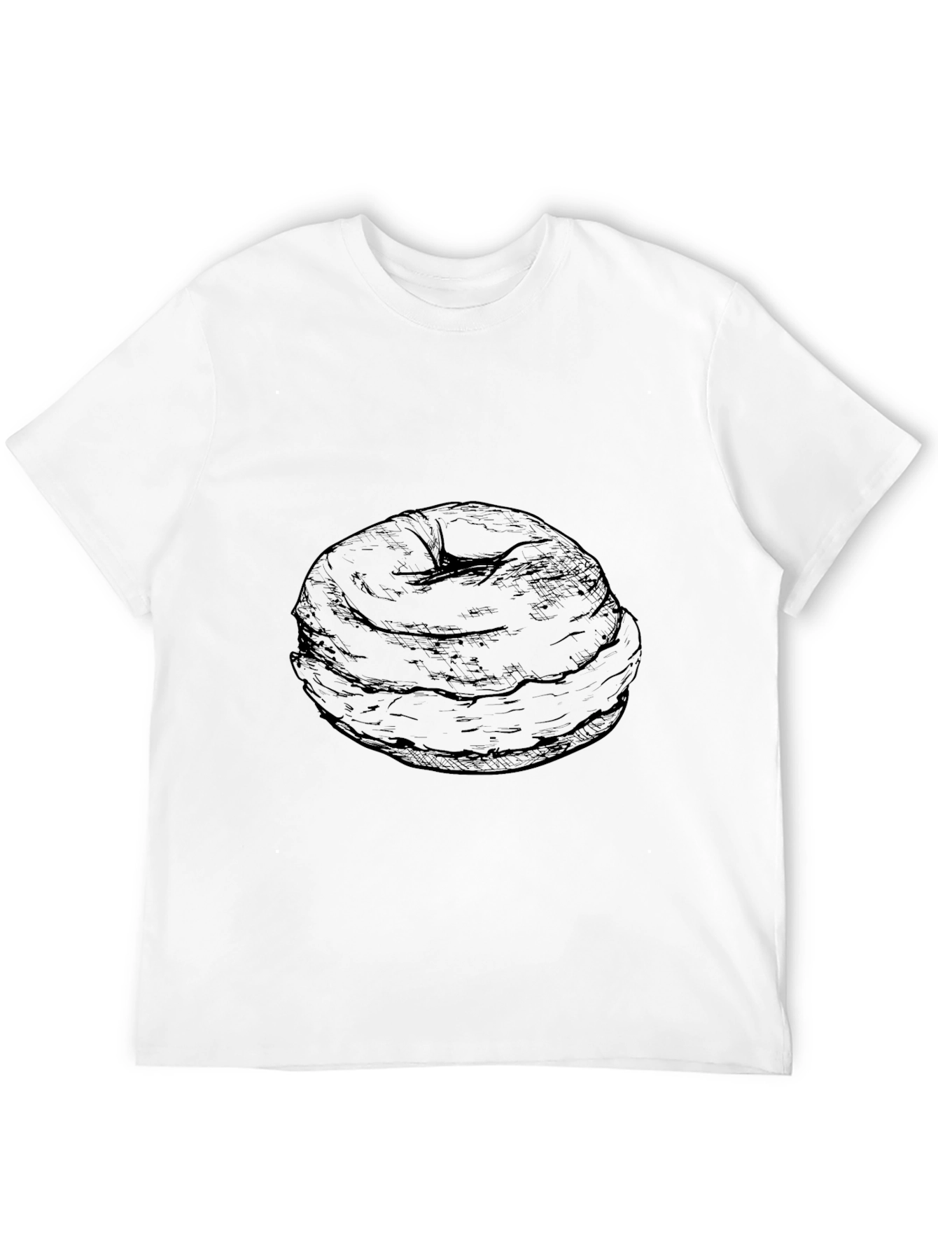 Black Donut Graphic Tee - Casual Comfort