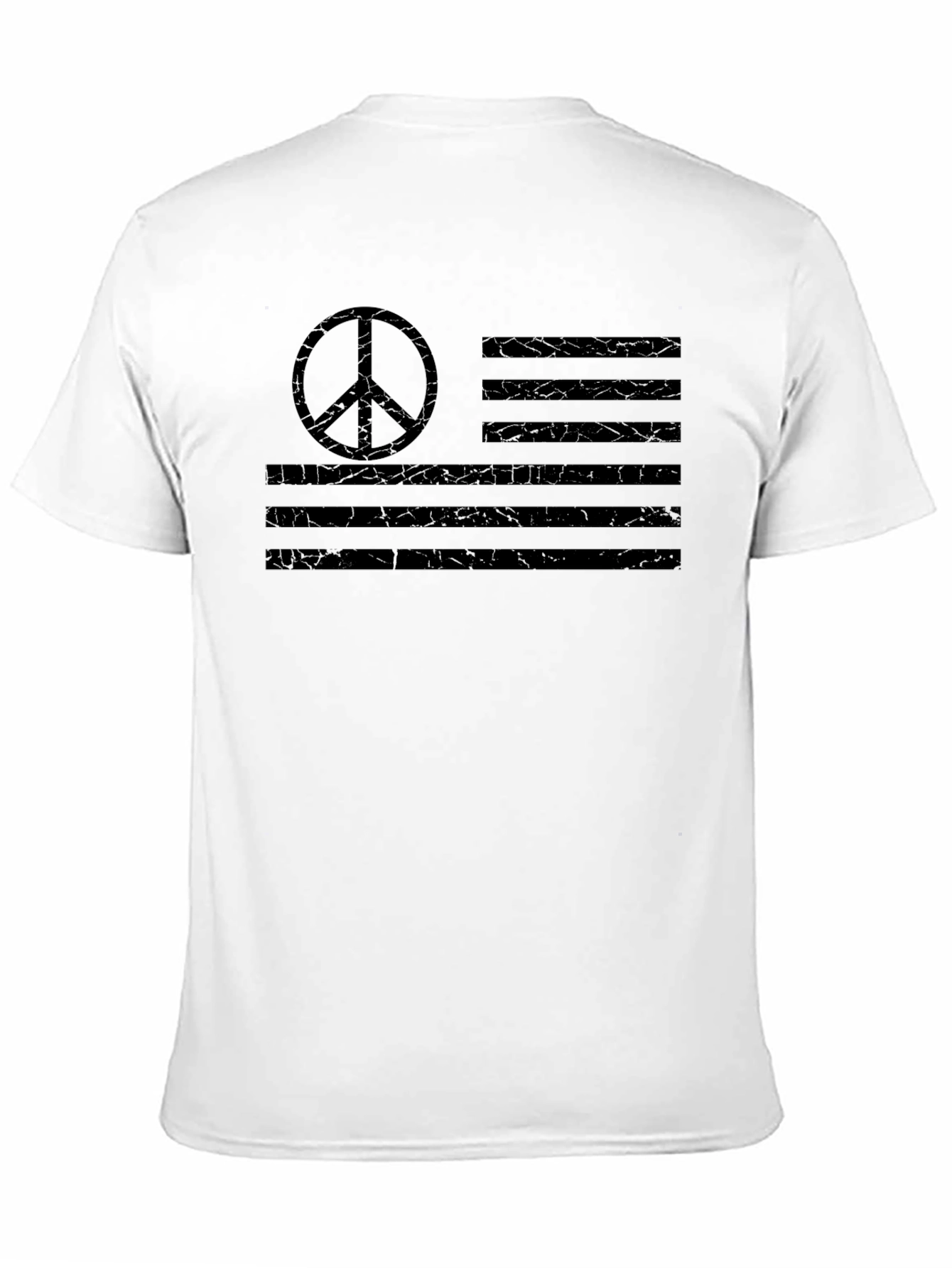 Peace Flag Graphic T-Shirt - Black