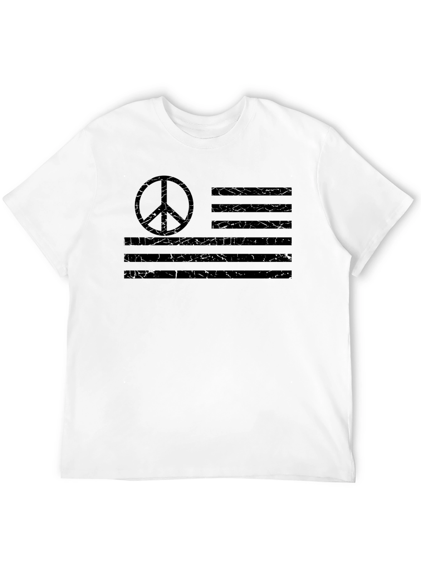 Peace Flag Graphic T-Shirt - Black