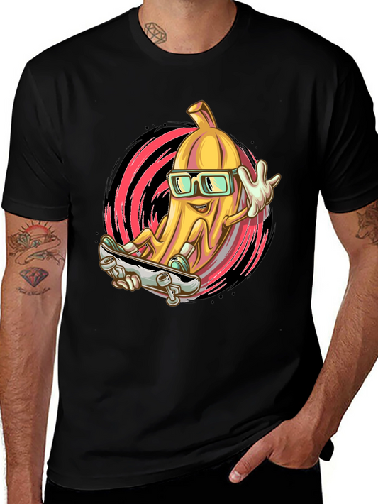 Banana Skateboard T-Shirt - Cool Fruit Design