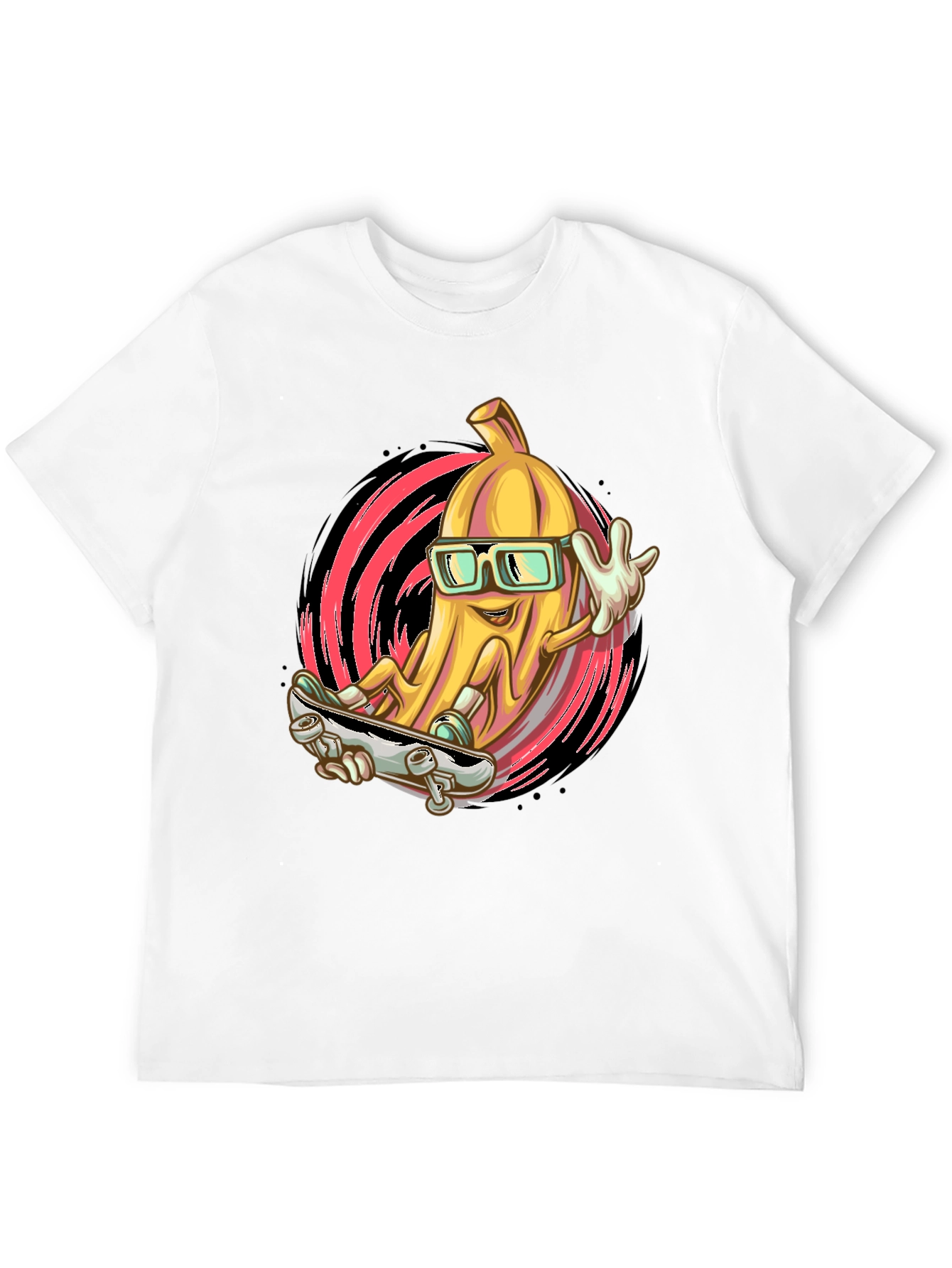 Banana Skateboard T-Shirt - Cool Fruit Design