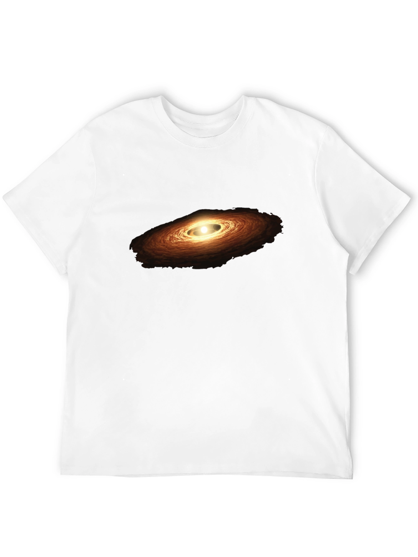 Galaxy Print Black Cotton T-Shirt
