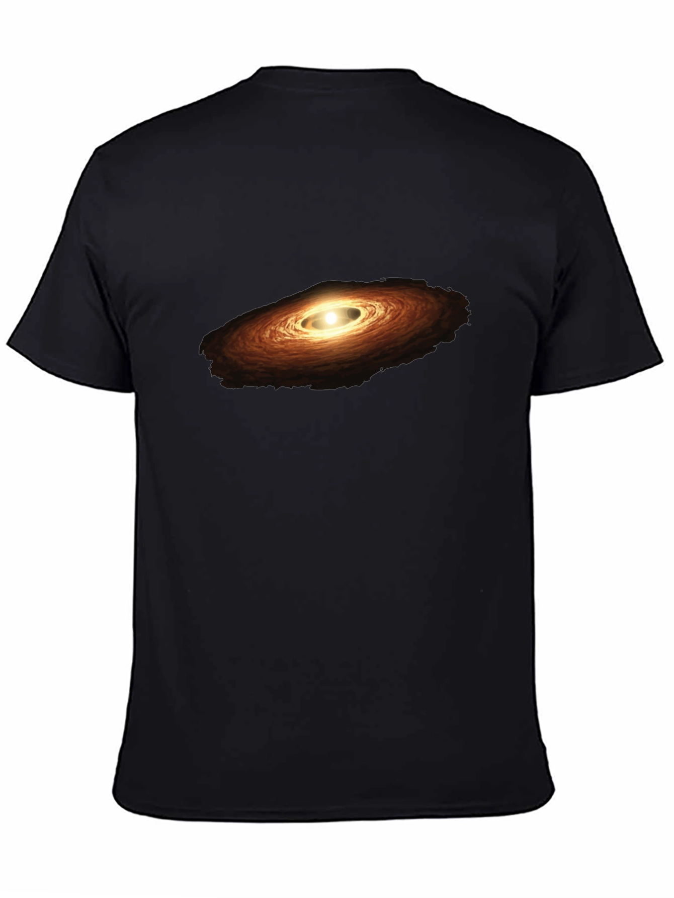 Galaxy Print Black Cotton T-Shirt