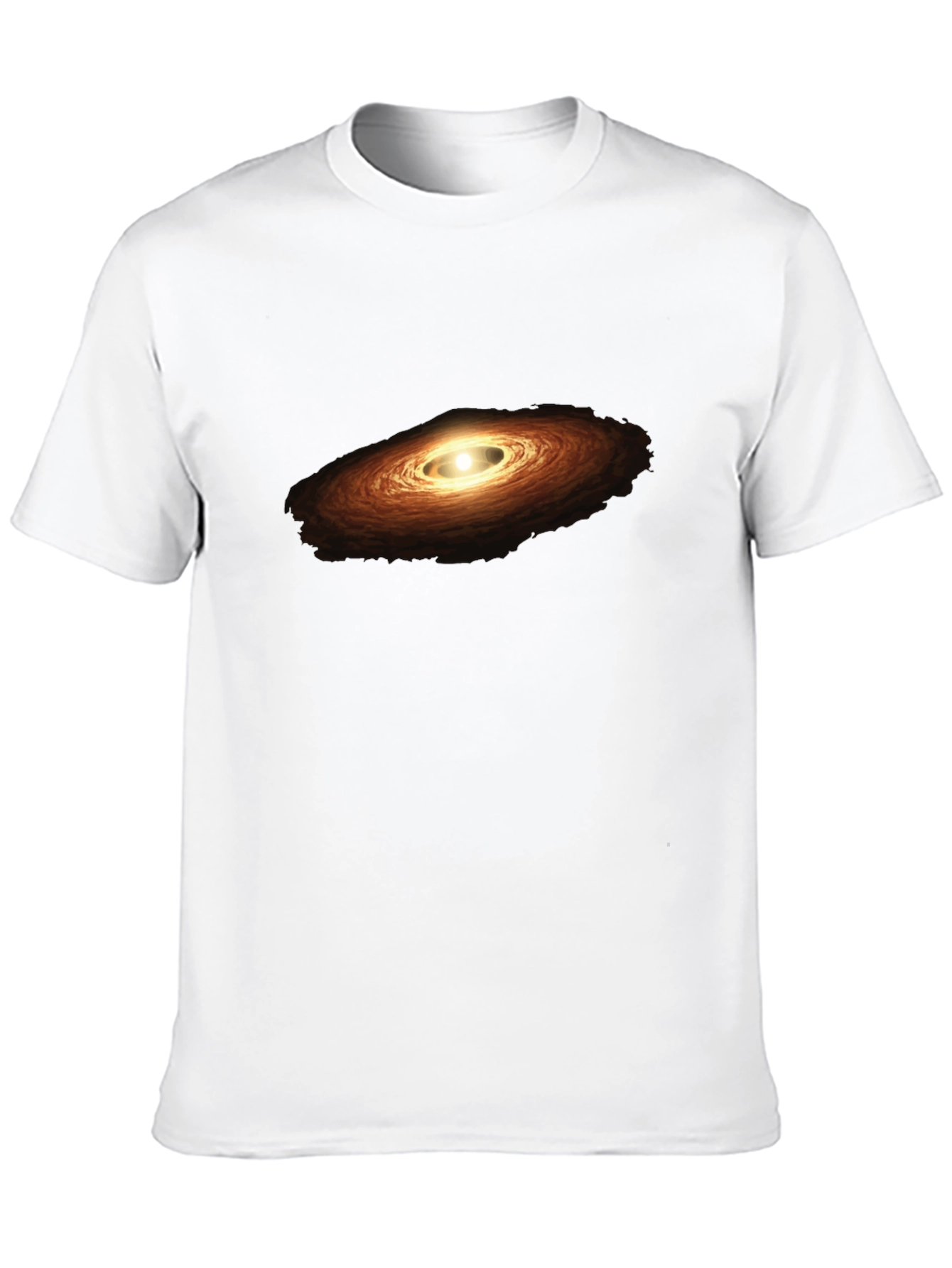 Galaxy Print Black Cotton T-Shirt