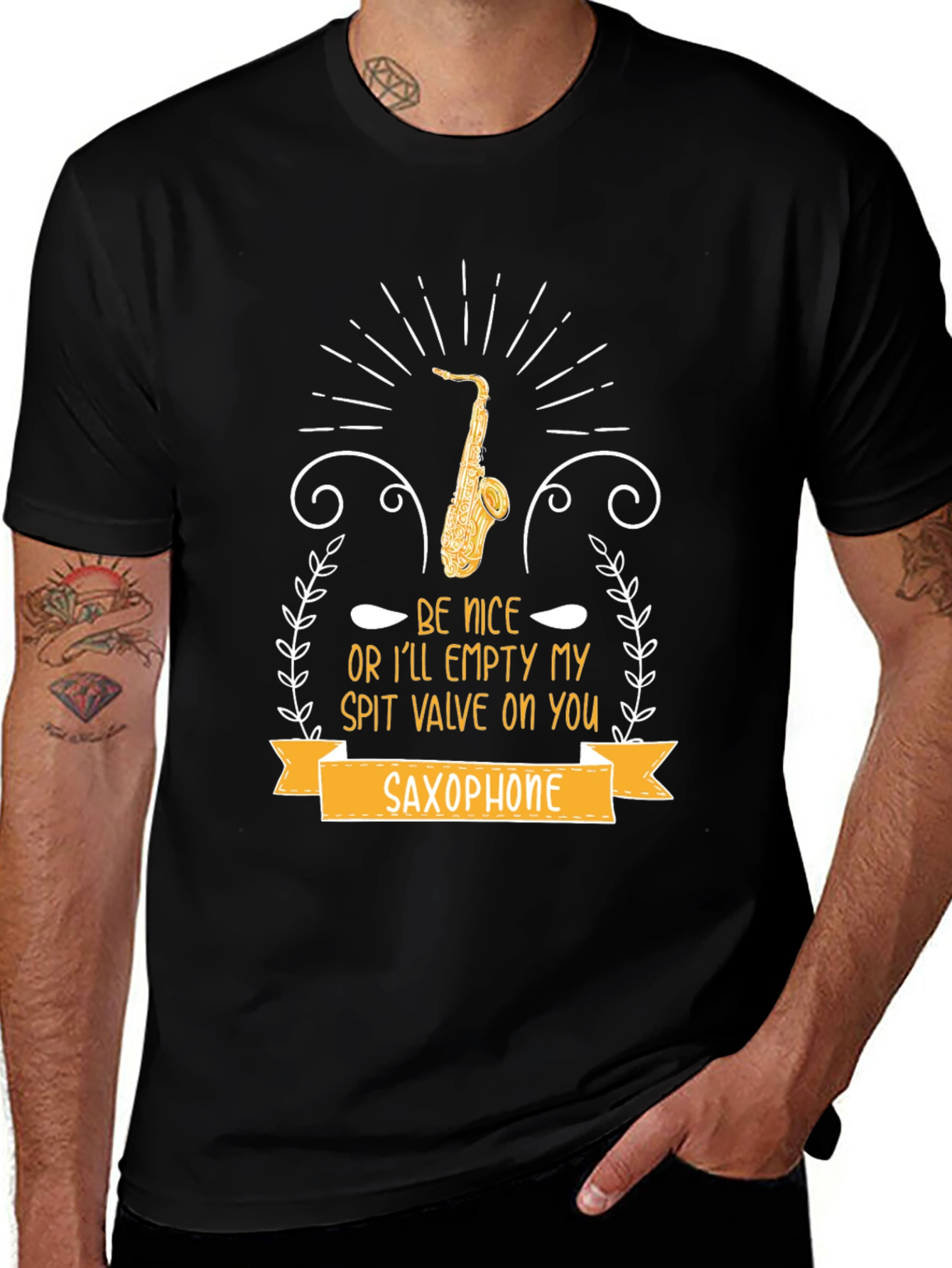 Saxophone T-Shirt - Be Nice or Else!