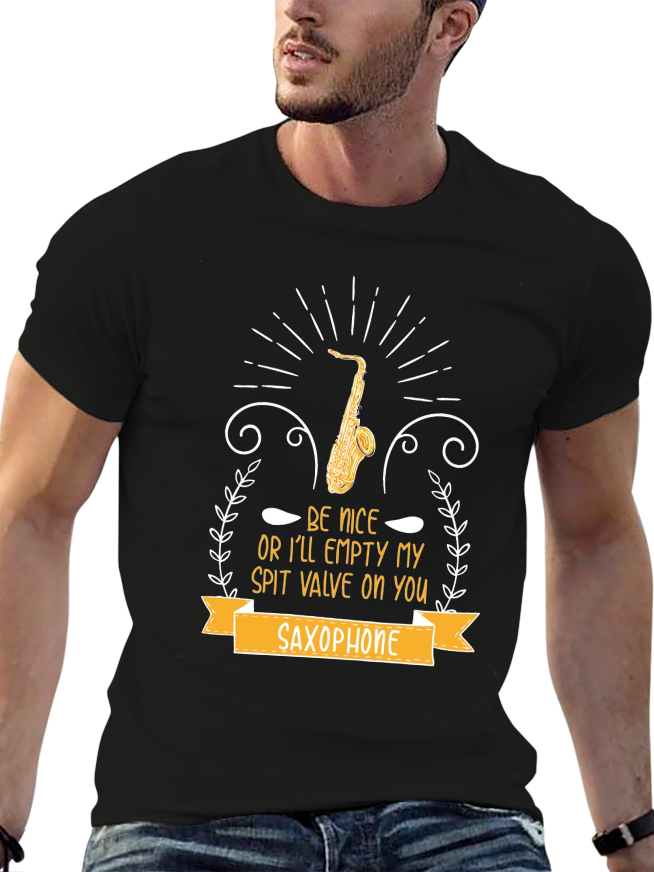 Saxophone T-Shirt - Be Nice or Else!