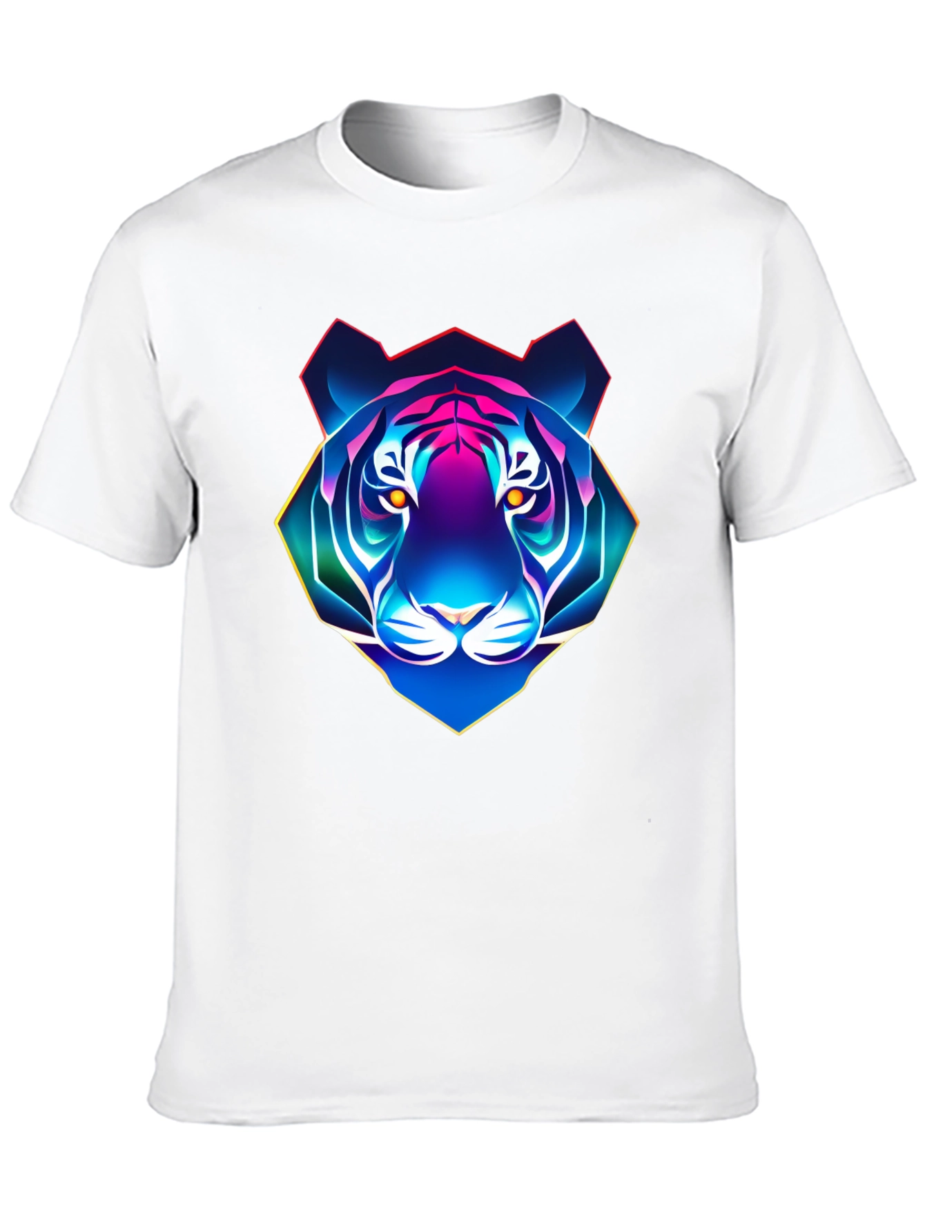 Neon Tiger Graphic T-Shirt - Mens Black Tee