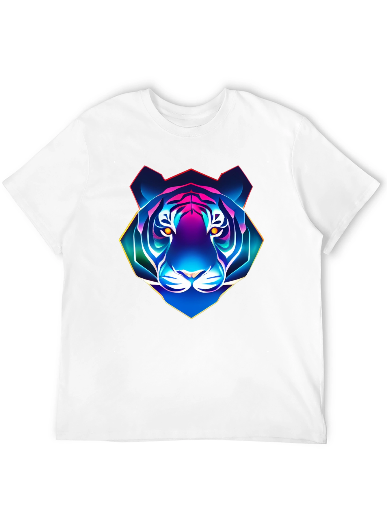Neon Tiger Graphic T-Shirt - Mens Black Tee