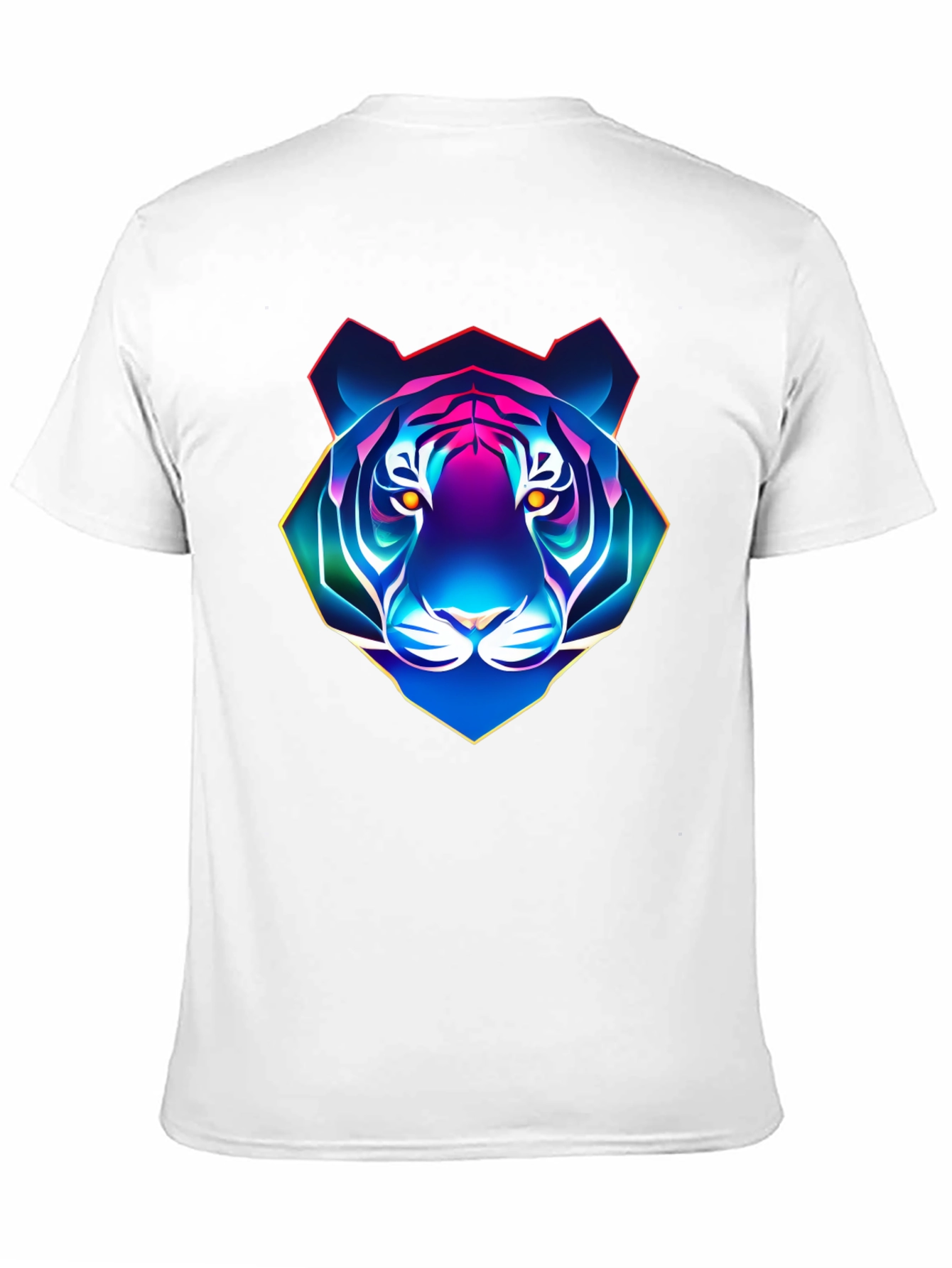 Neon Tiger Graphic T-Shirt - Mens Black Tee