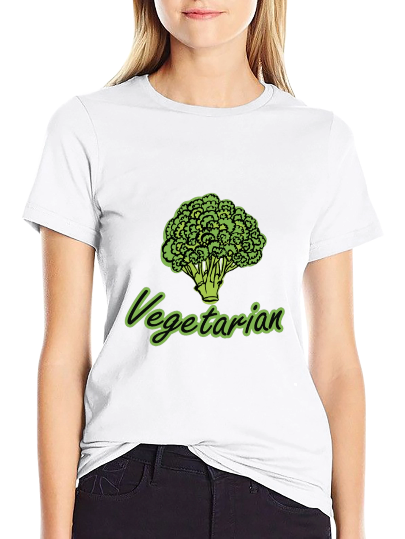 Vegetarian Broccoli Graphic T-Shirt