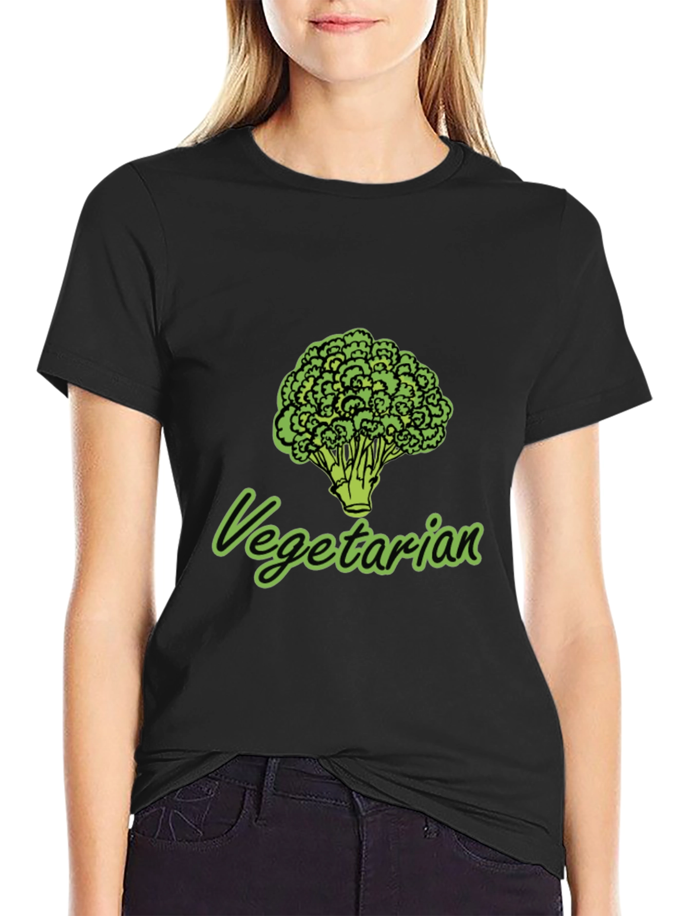 Vegetarian Broccoli Graphic T-Shirt