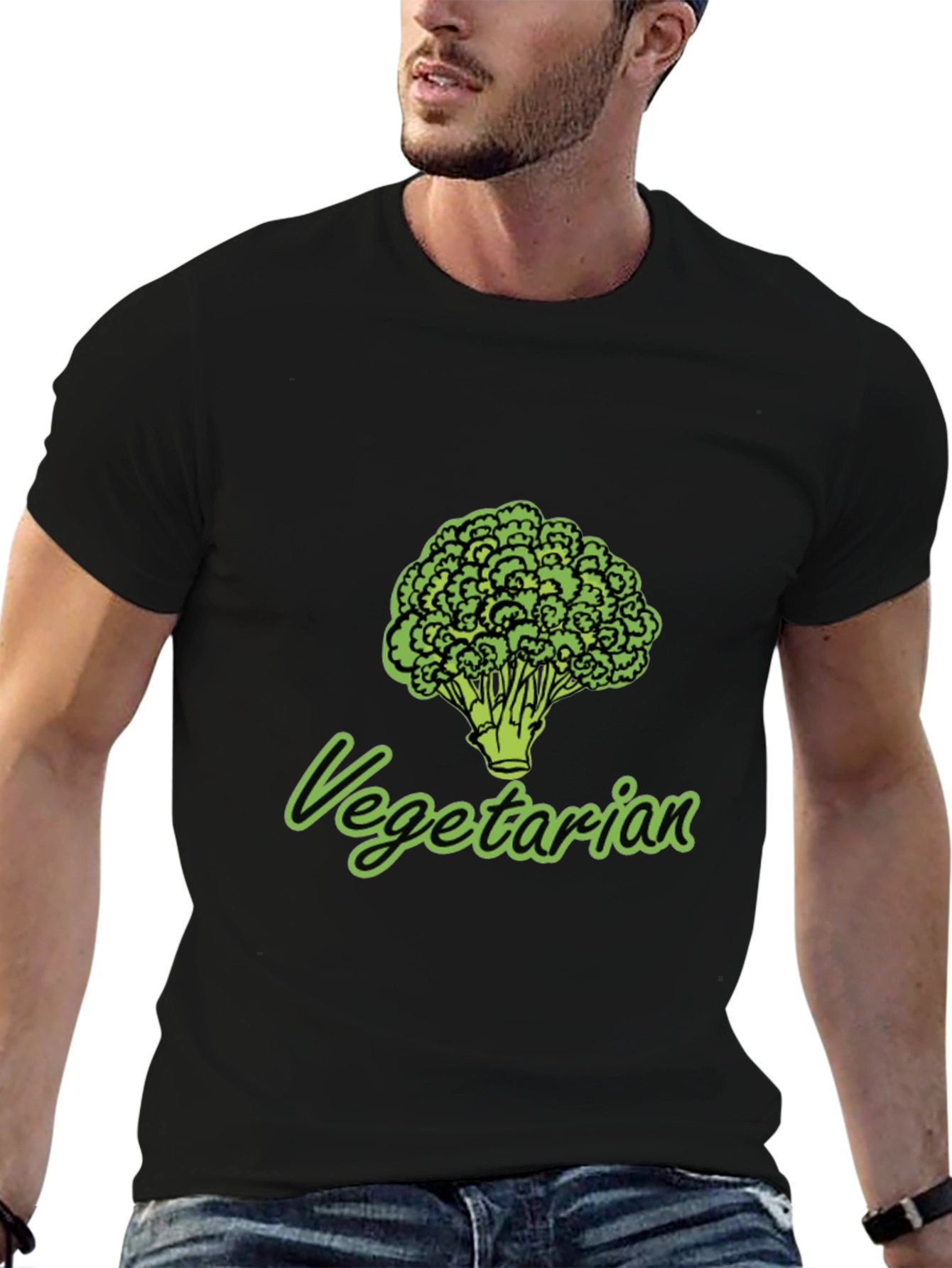 Vegetarian Broccoli Graphic T-Shirt