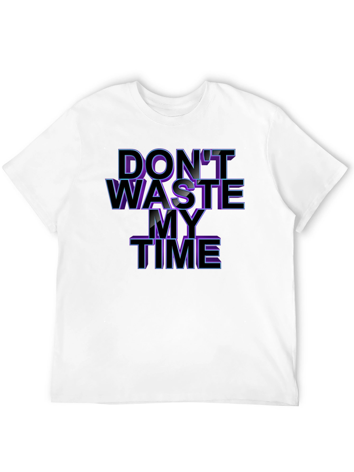 Dont Waste My Time T-Shirt - Black Graphic Tee