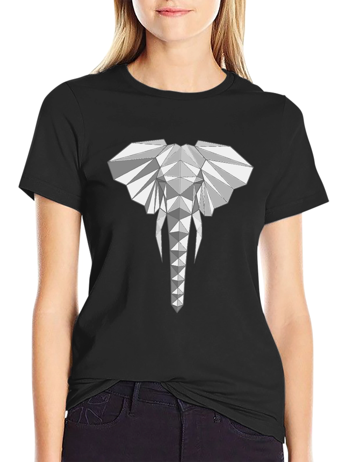 Geometric Elephant Graphic T-Shirt