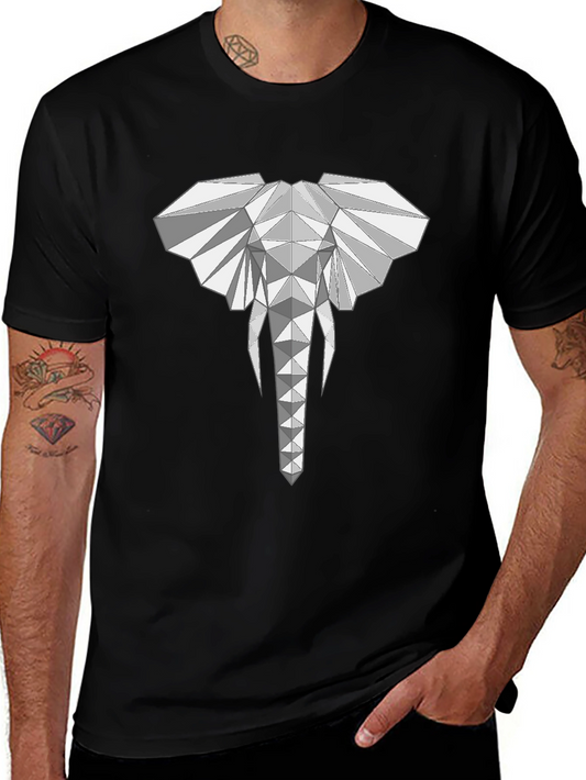 Geometric Elephant Graphic T-Shirt