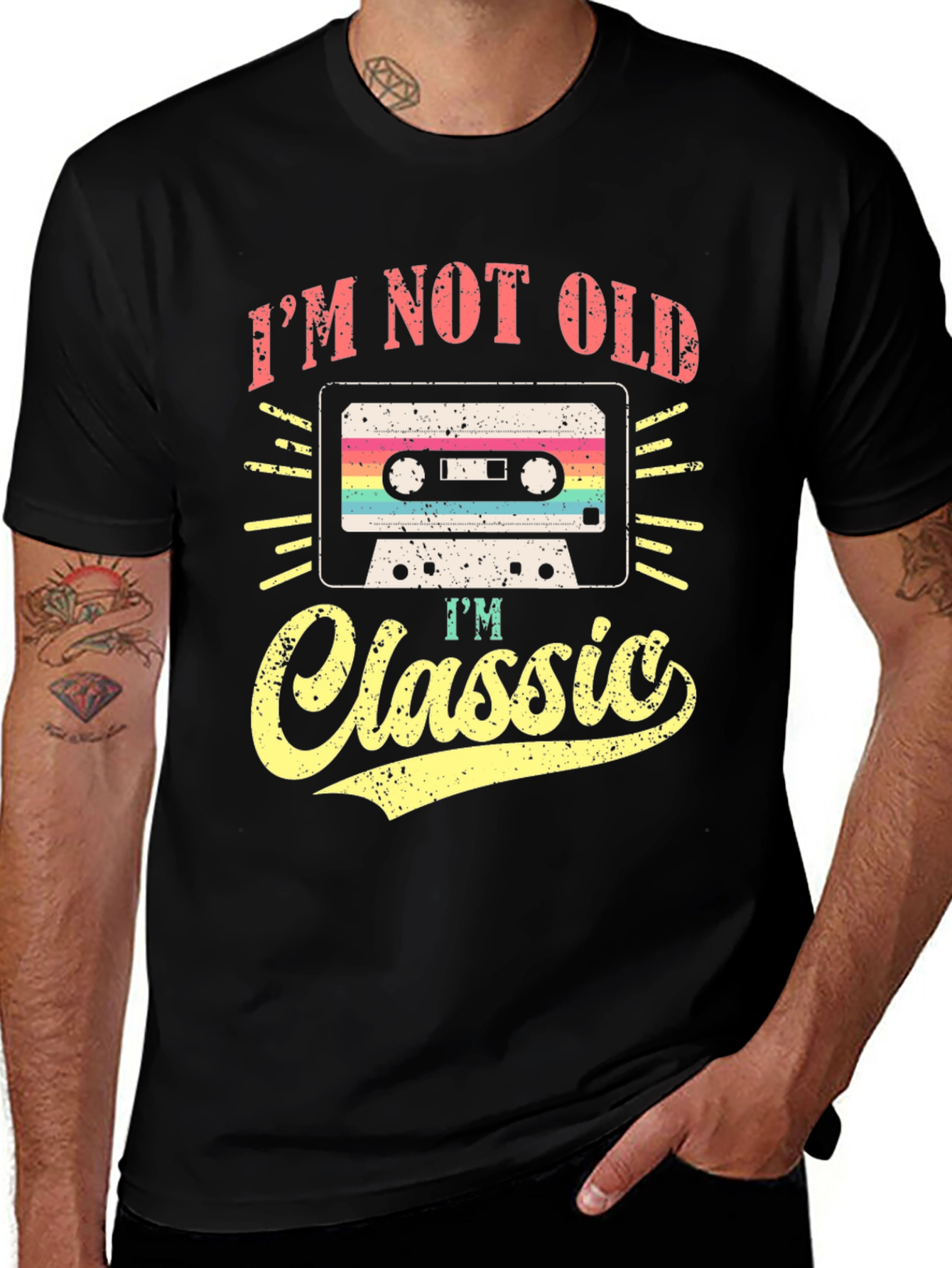 Im Not Old Im Classic Cassette Tape Graphic Tee
