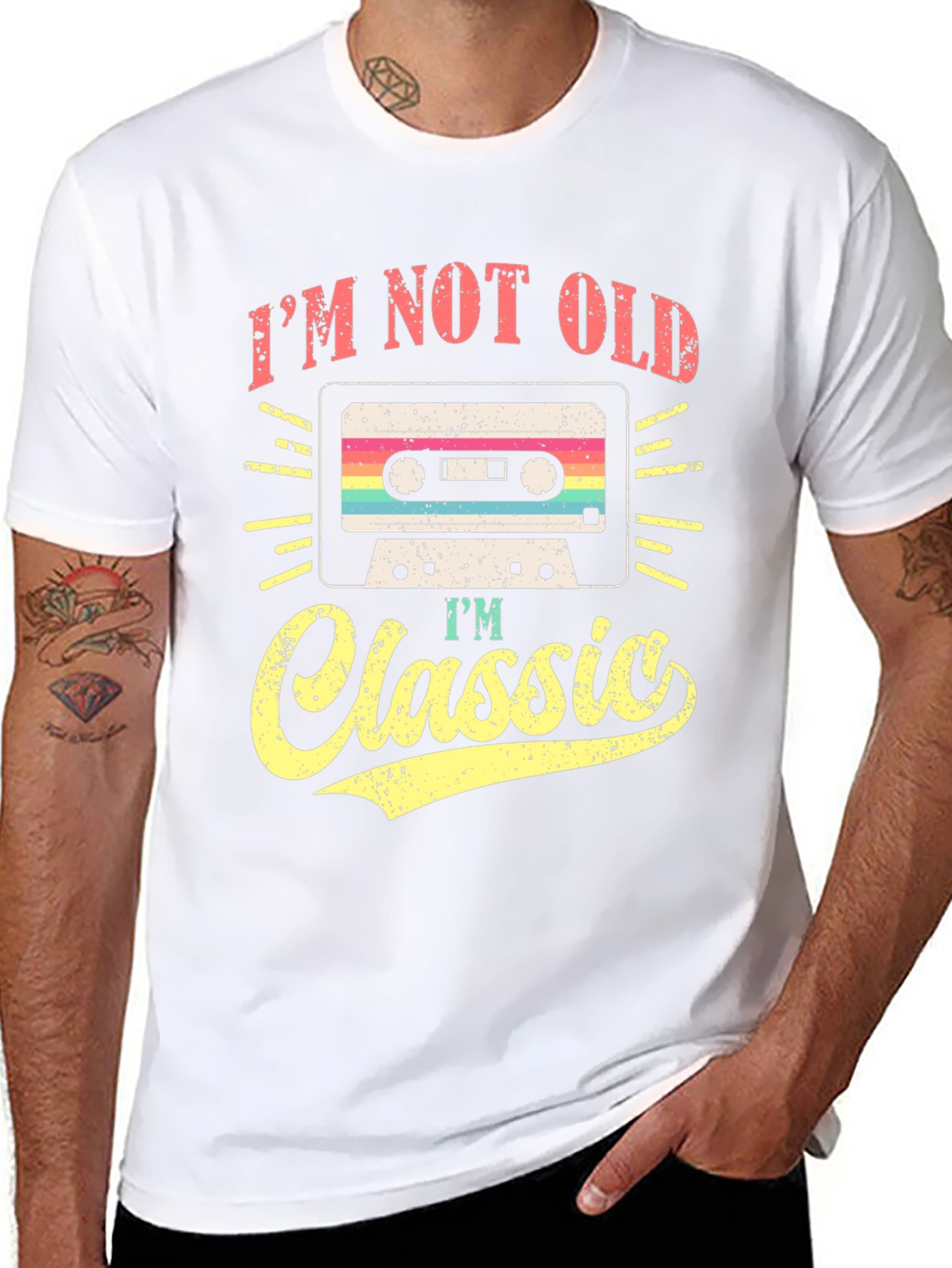Im Not Old Im Classic Cassette Tape Graphic Tee