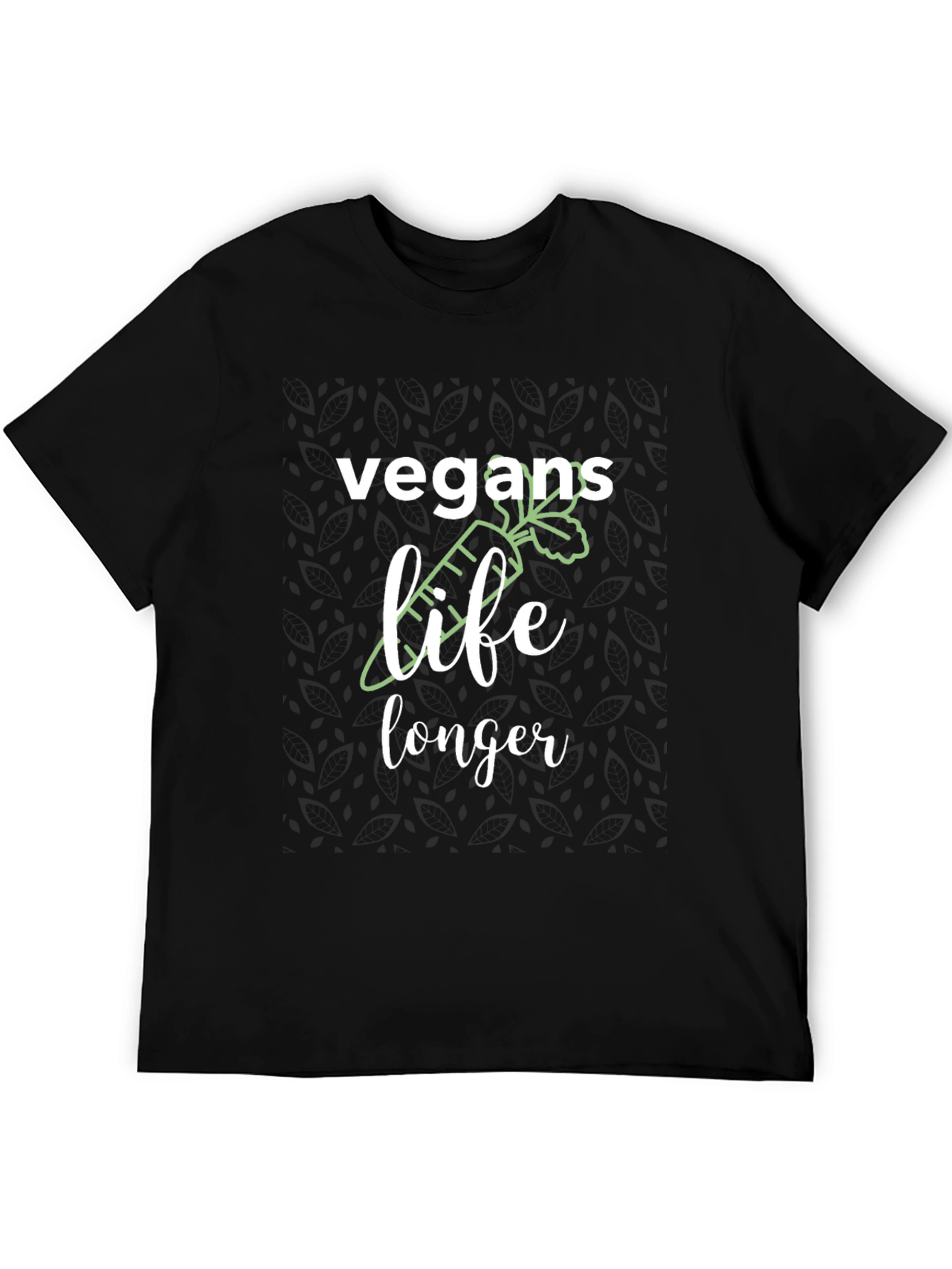 Vegan Life Longer T-Shirt - Black