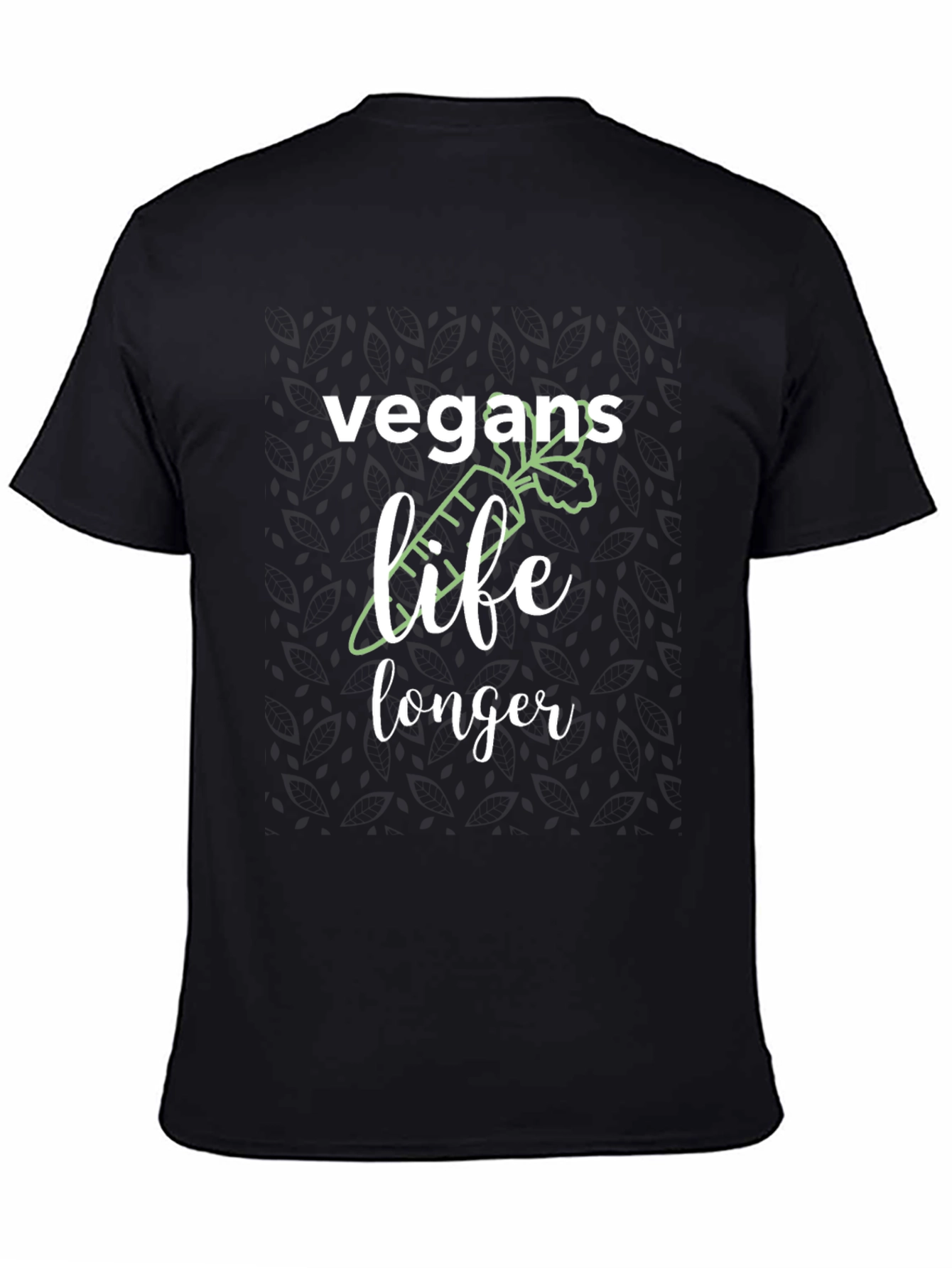 Vegan Life Longer T-Shirt - Black
