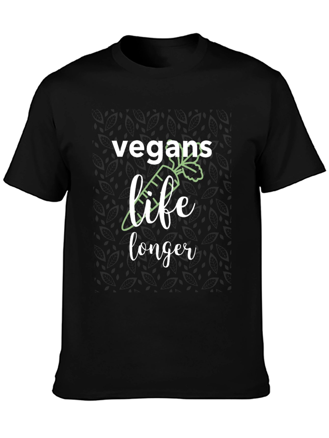 Vegan Life Longer T-Shirt - Black