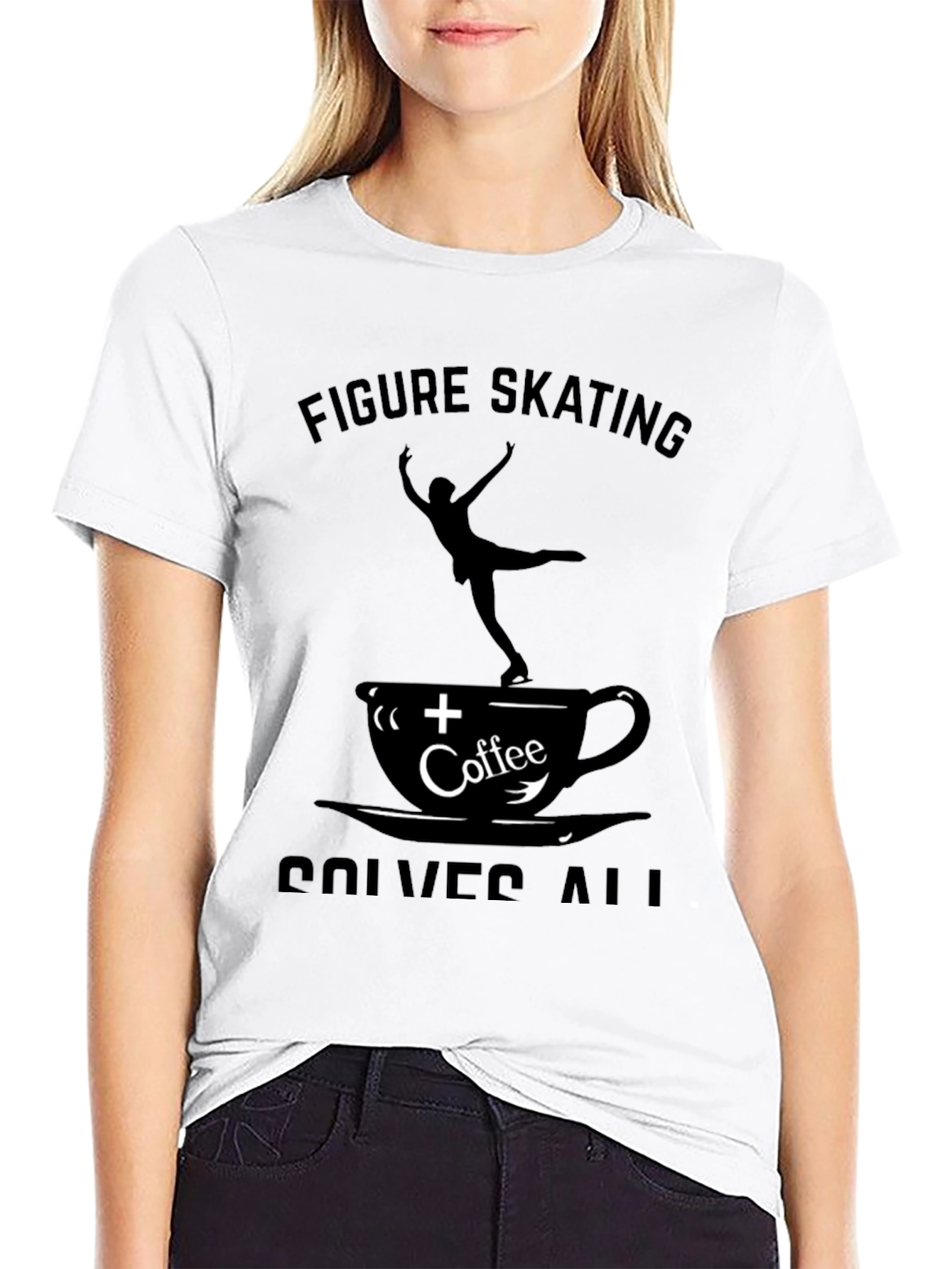 Figure Skating Coffee Solves All T-Shirt
