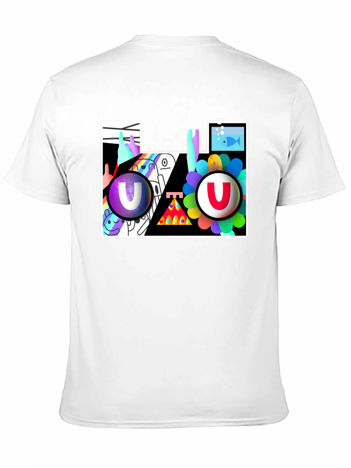 Abstract Art Graphic Print Black T-Shirt