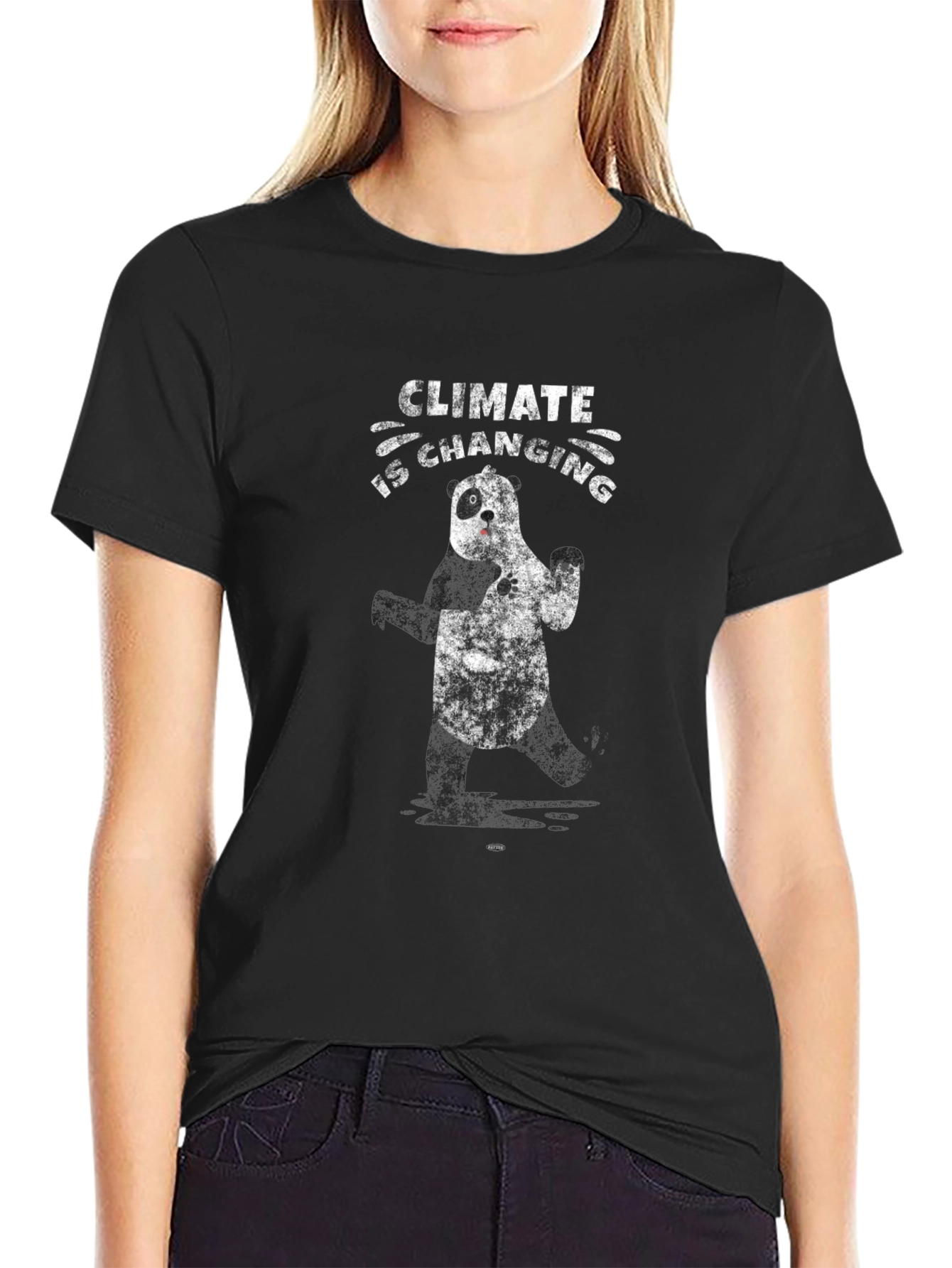 Climate Change Awareness Panda Graphic T-Shirt