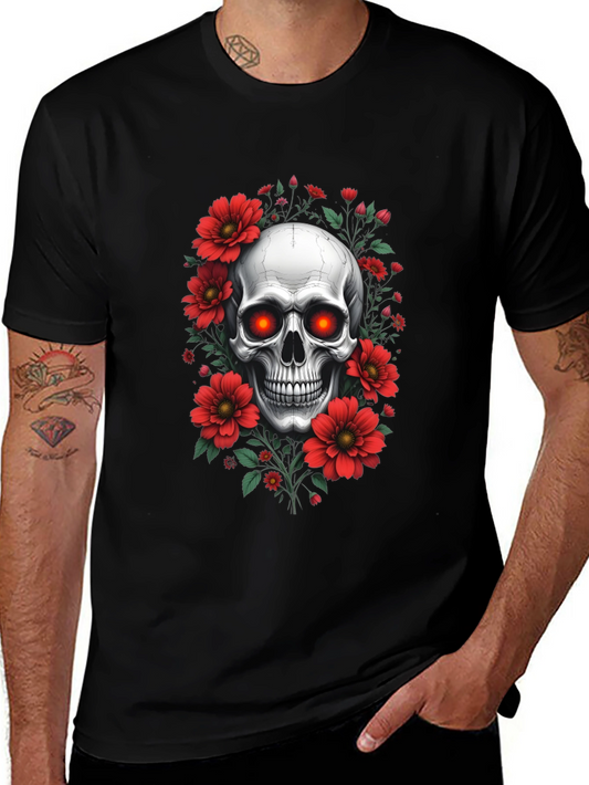 Skull & Floral Graphic Tee