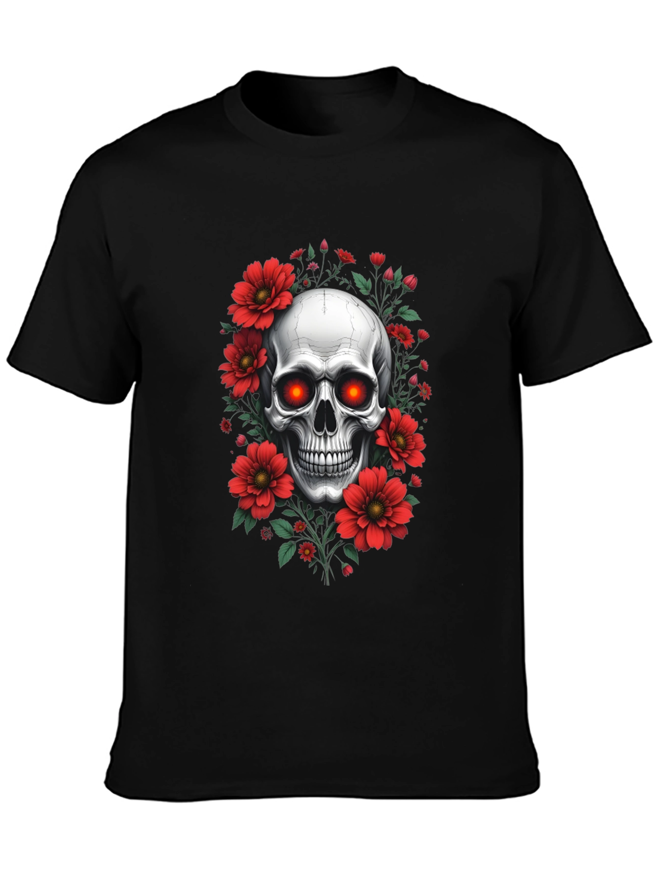 Skull & Floral Graphic Tee